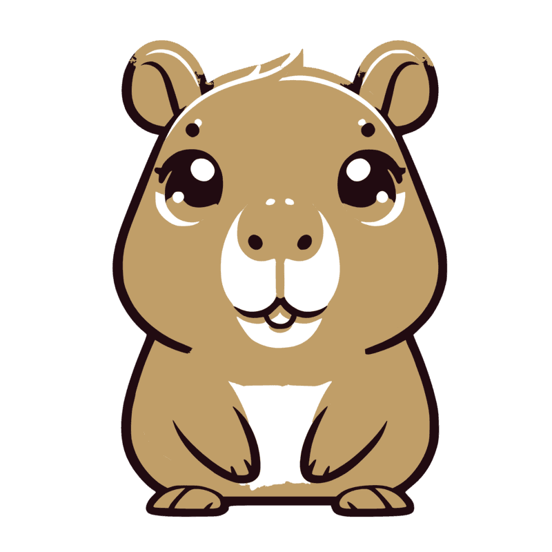 Cute Capybara Hat Embroidered Dad Cap