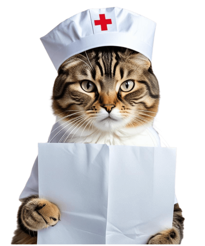 Funny Nurse Cat Hat Embroidered Dad Cap