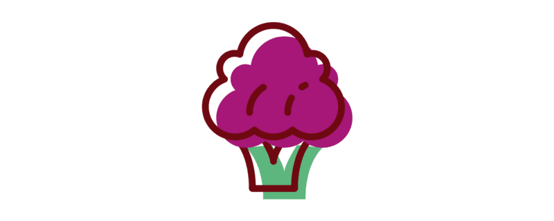 Cute Purple Broccoli Dad Cap | Funny Vegetable Baseball Hat | Gift for Gardeners & Veggie Lovers