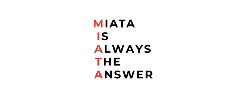 Miata Is Always The Answer Embroidered Dad Cap | MX-5 Car Enthusiast Hat | Mazda Miata Gift | Baseball Cap for Car Lovers