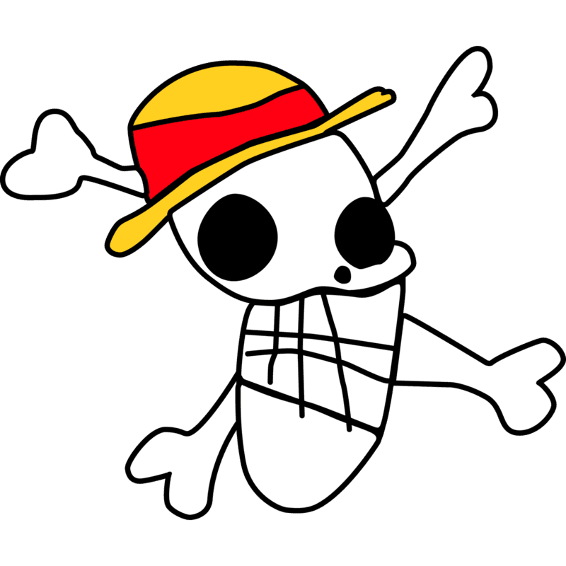 Strawhat Pirates Anime Embroidered Hat Cross and Skull Logo Strawhat Jolly Roger Baseball Cap