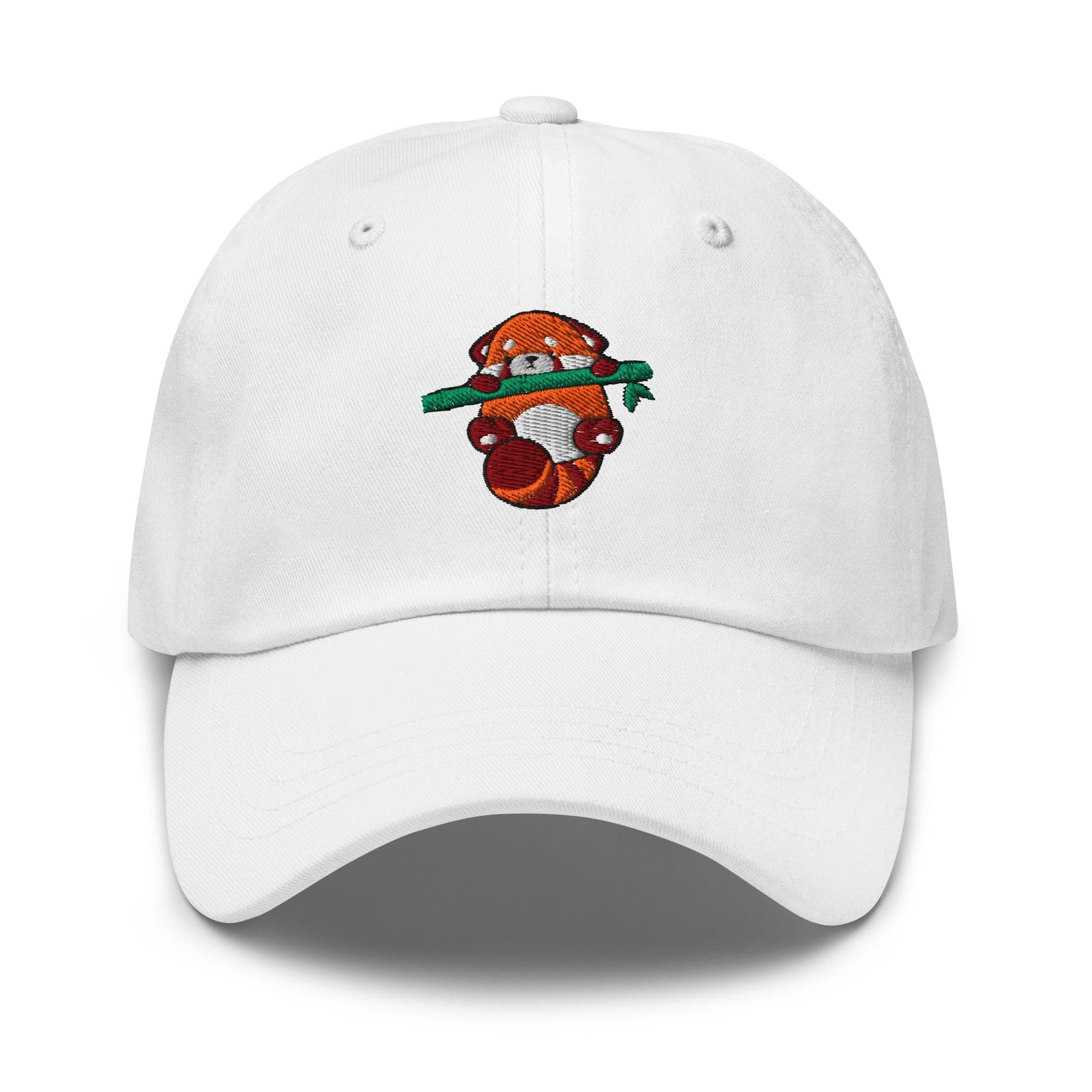 Cute Red Panda Hanging on Tree Embroidered Dad Hat, Gift For Panda Lovers Baseball Cap, Dad Cap Gifts, Gift for Dad Gift for Mom Hat Panda