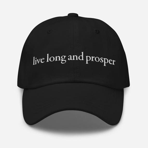Live long and prosper Hat Embroidered Dad cap
