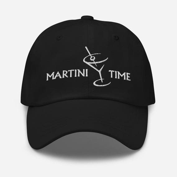 Martini Time Dad Cap – Embroidered Cocktail Baseball Hat for Bartenders, Party Lovers & Nightlife Style
