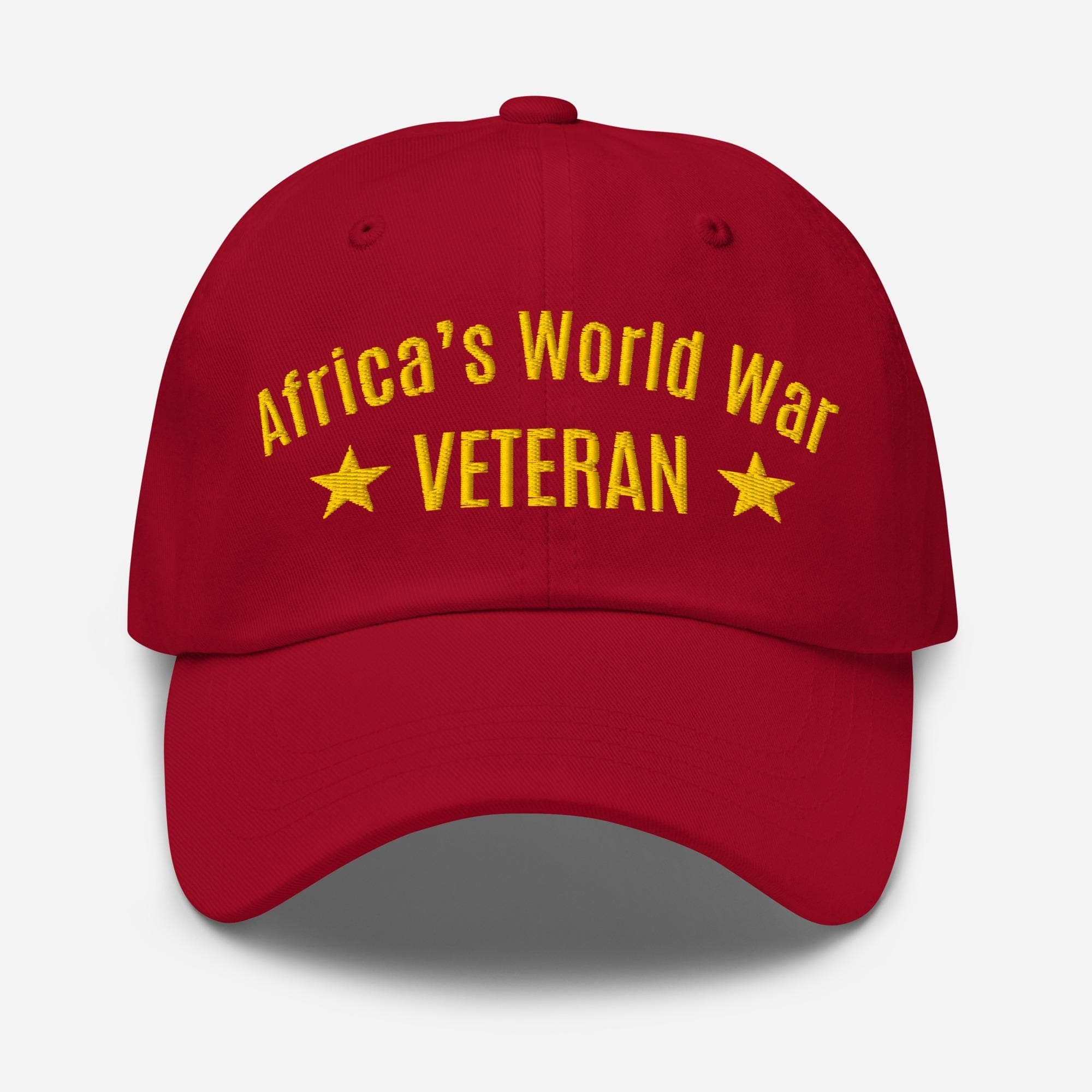 Africa’s World War Veteran Embroidered Dad Cap | Military History Baseball Hat | Veteran Tribute Adjustable Cap