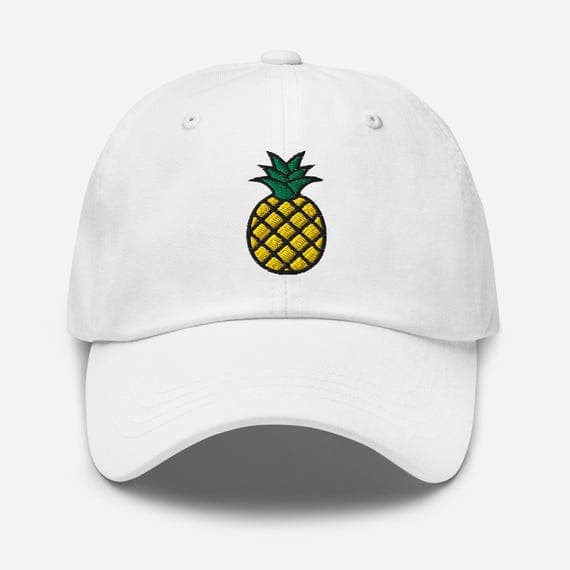 Pineapple Embroidered Cap | Tropical Fruit Hat | Summer Pineapple Baseball Cap | Cute Fruit Lover Gift