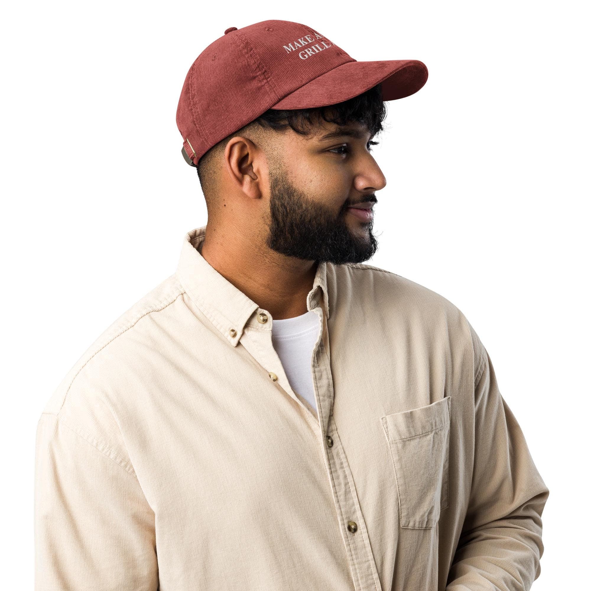Make America Grill Again Corduroy Hat Embroidered Corduroy Hat Red Donald Trump Hat MAGA HAT Grill Hat BBQ Hat Cooking