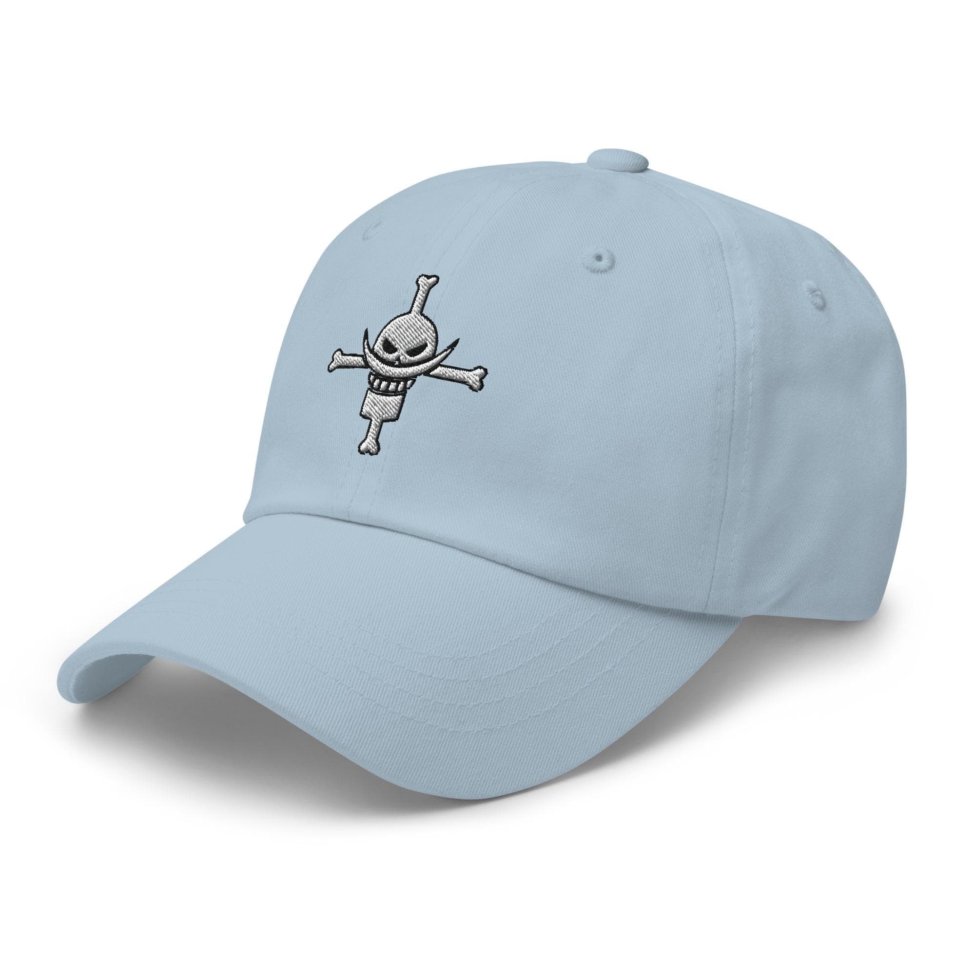 Whitebeard Pirates Logo Anime Embroidered Hat Cross and Skull Logo White Beard Jolly Roger Baseball Cap