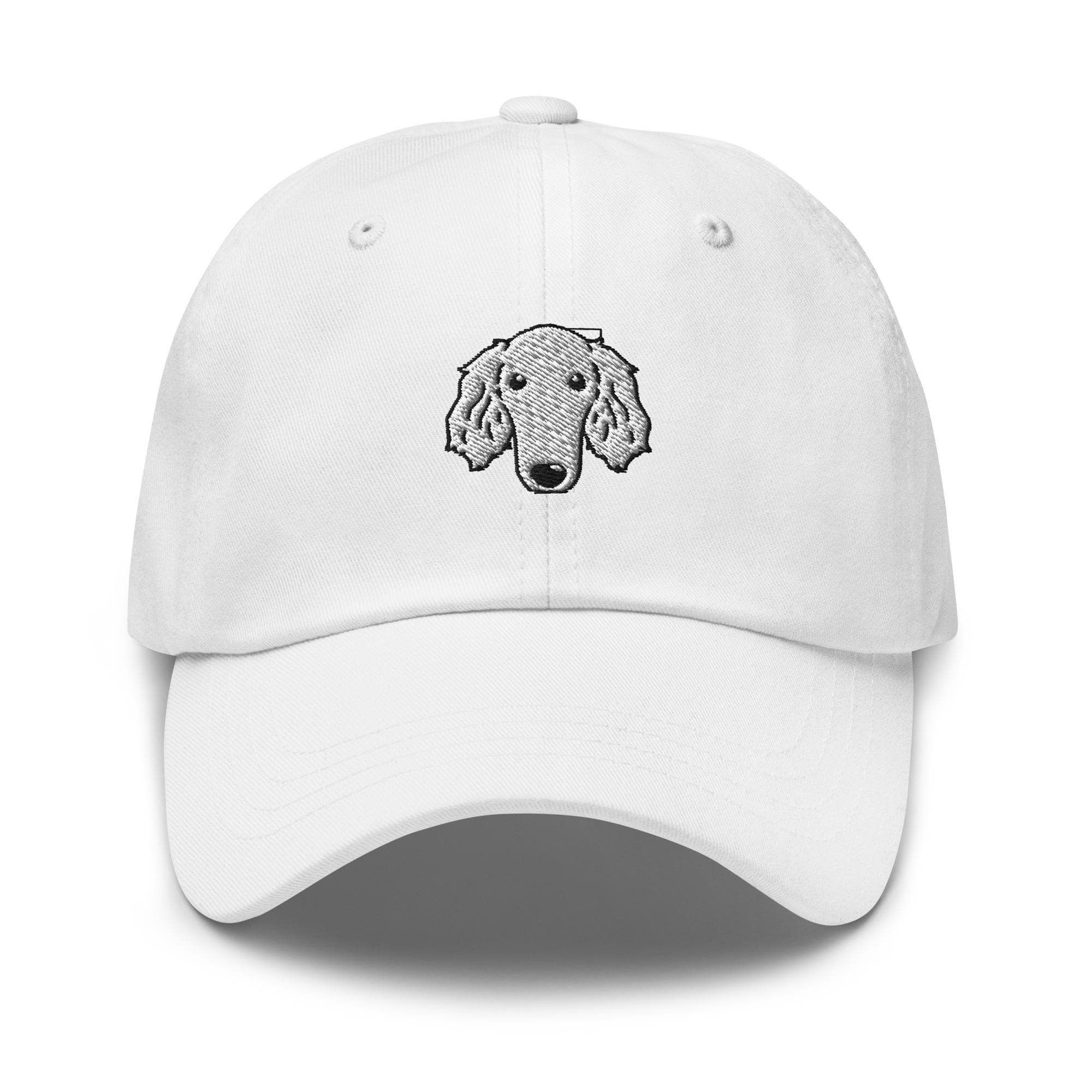 White Borzoi Dog Hat Embroidered Hat Russian Hunting Sighthound Dog Russian Wolfhound Dog Unisex Baseball Hat Gift for Dog Lover For Mom