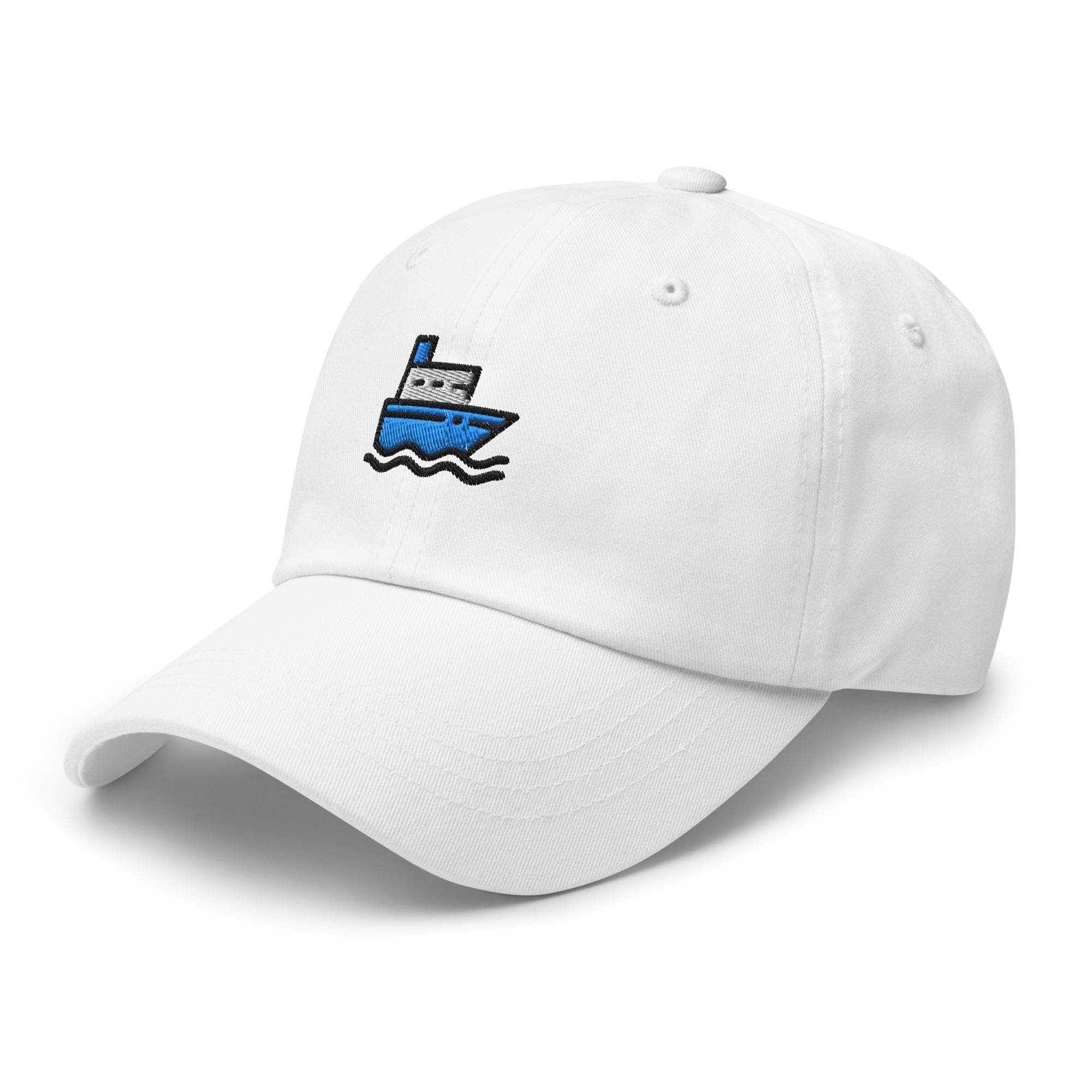 Cute Ship Embroidered Hat – Nautical Cap, Summer, Unisex, Cute Gift