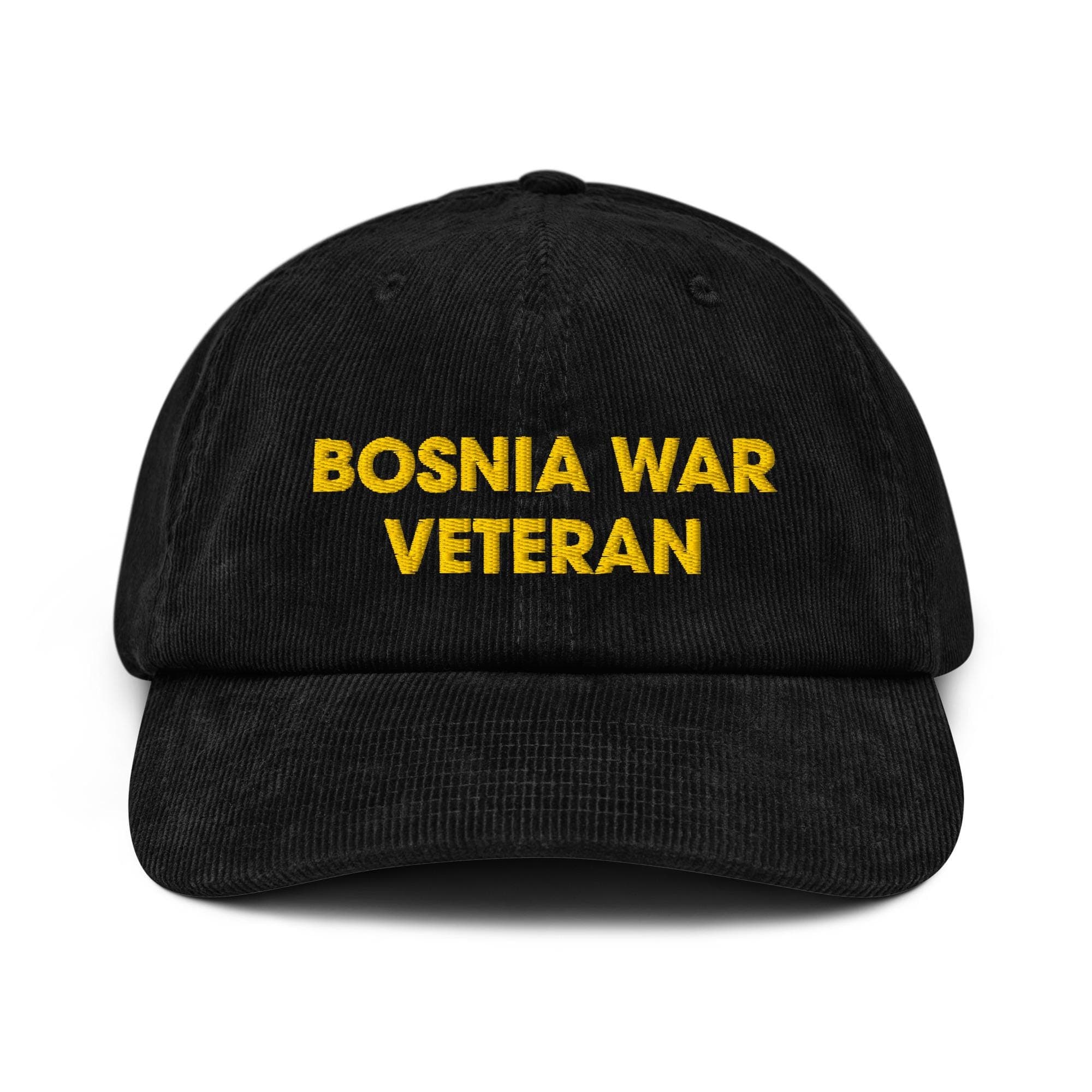 Bosnia War Veteran Corduroy Hat Embroidered Hat Gift for Veteran Gift for Grandpa Corduroy Hat Adjustable Strap Hat For Men