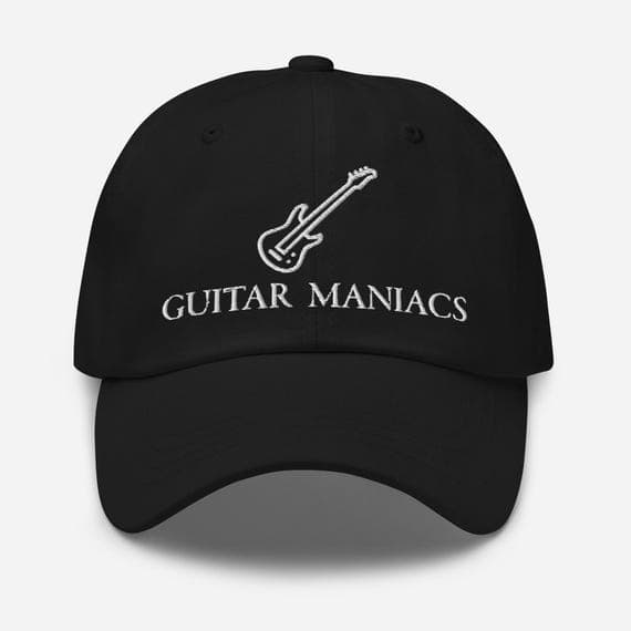 Guitar Maniacs Hat | Embroidered Dad Cap | Hat with guitar