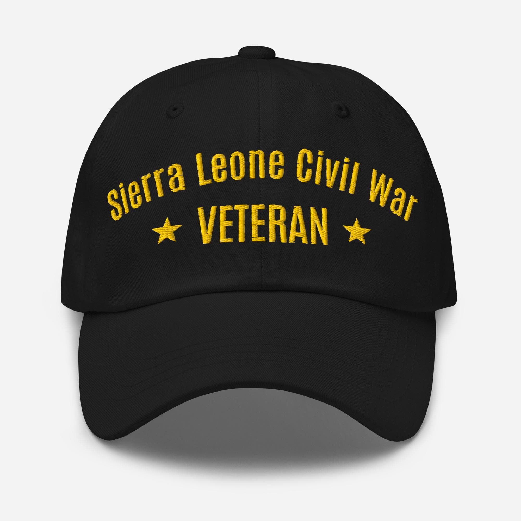 Sierra Leone Veteran Dad Cap | Freetown War History Embroidered Hat | West Africa Military Gift
