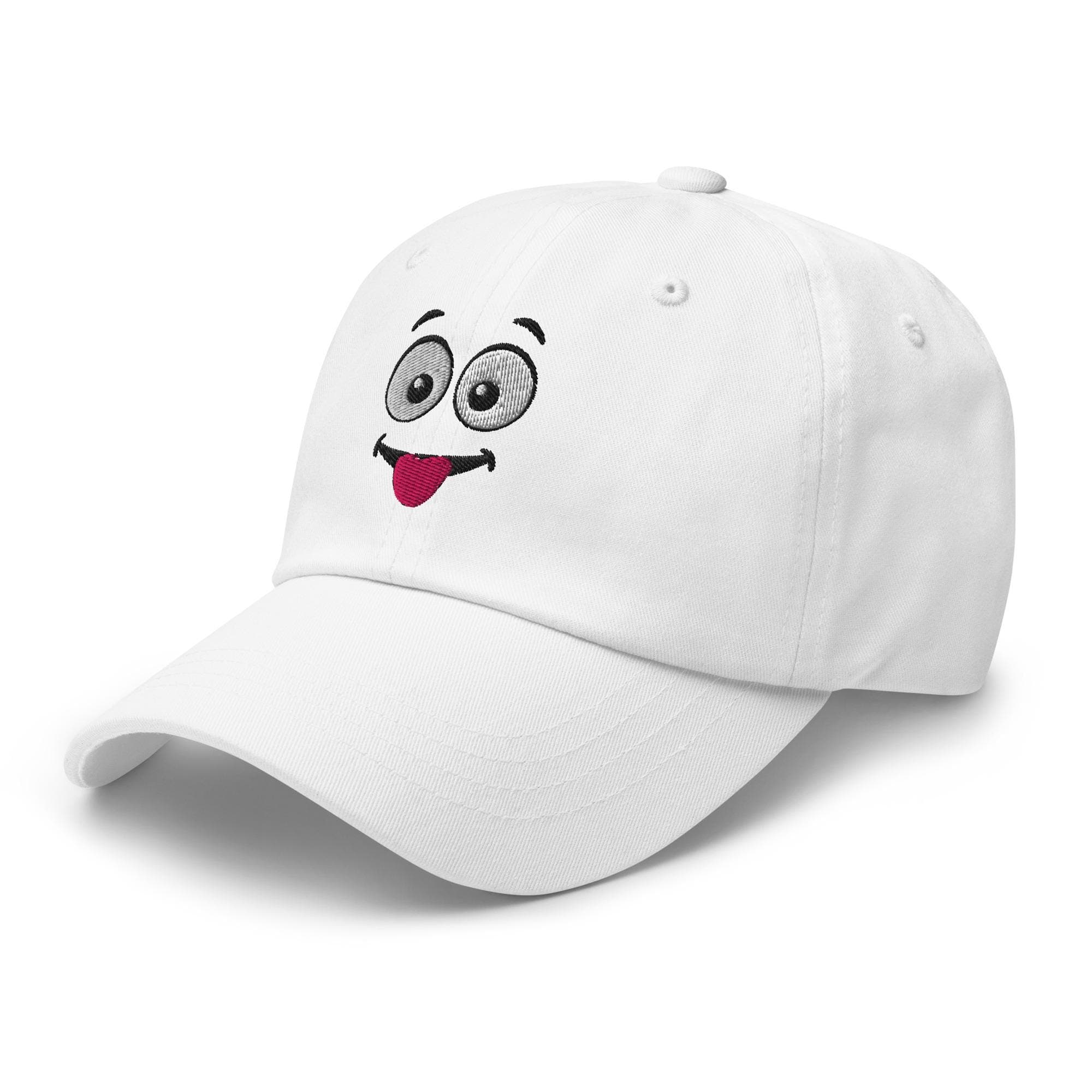 Embroidered Cartoon Happy Face Hat, Cute Expression Dad Cap, Fun Casual Baseball Hat, Smiley Character Cap Gift