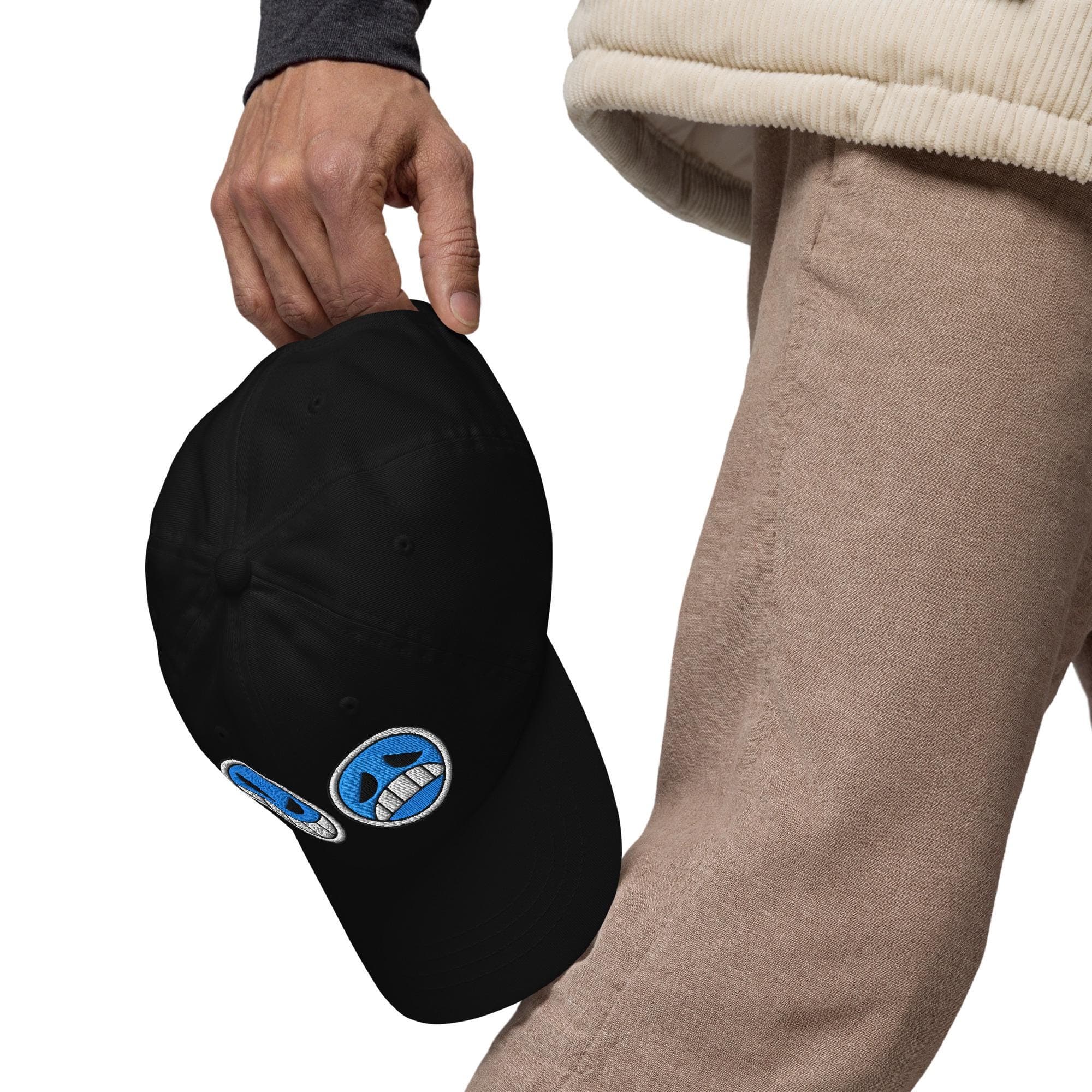 Ace Cap Anime Embroidered Hat Baseball Cap Smiley and Sad