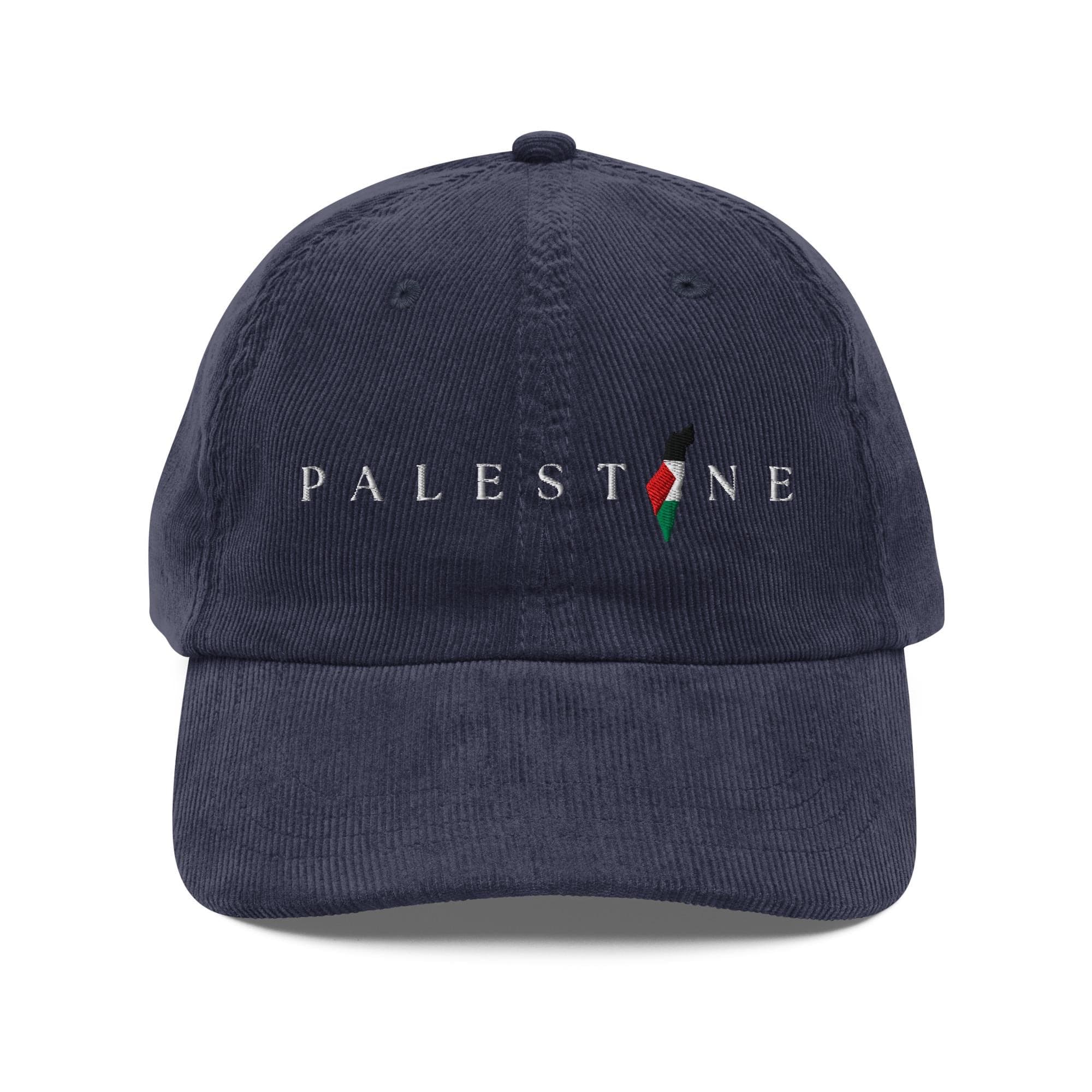 Palestine Embroidered Corduroy Cap – Palestine Flag Hat, Free Palestine Hat, Palestine Pride Dad Hat, Embroidered Corduroy Baseball Cap Gift
