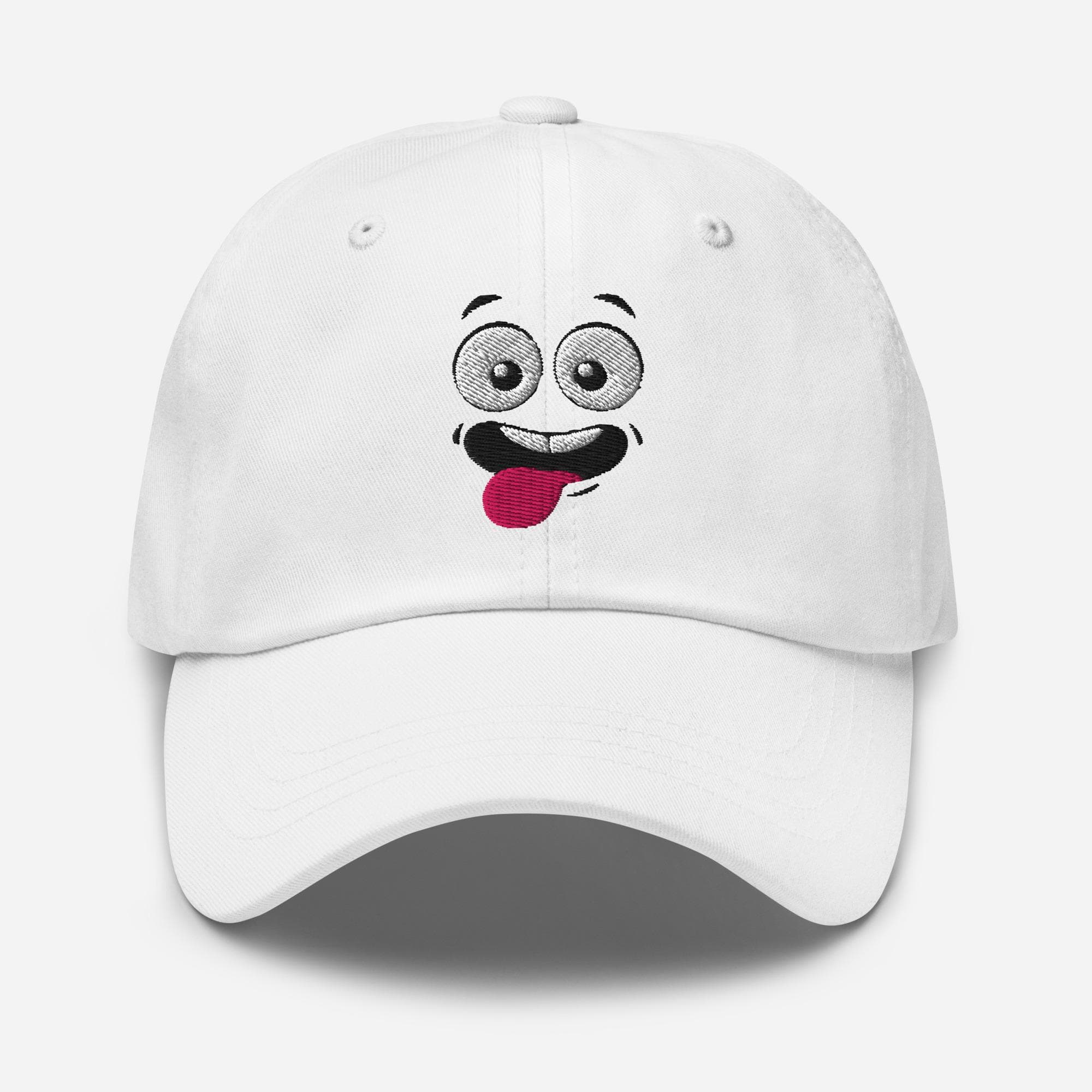 Happy Cartoon Face Embroidered Hat – Cute Fun Baseball Cap