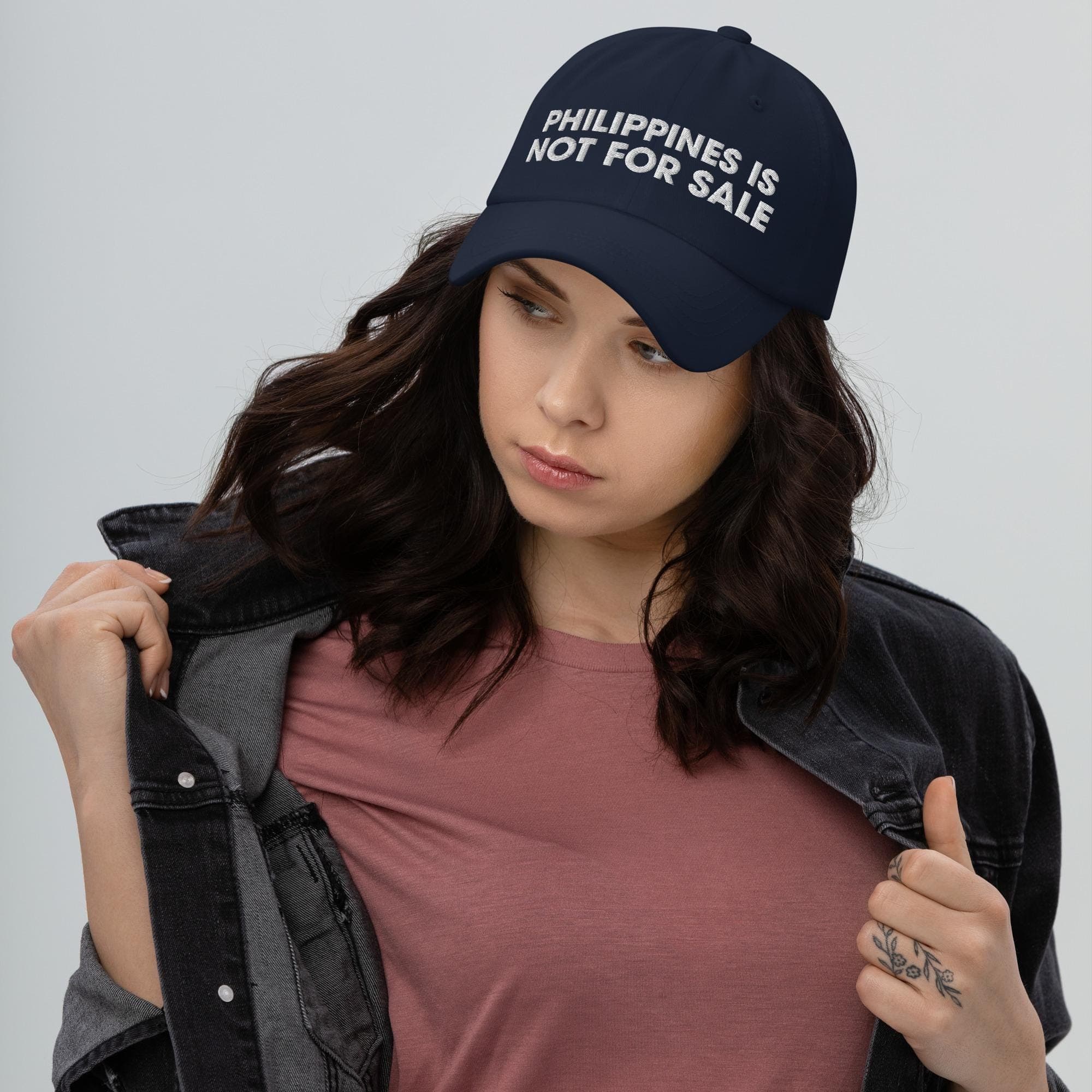 Philippines is not for sale Hat | Embroidered Dad Cap 
philippines hat
filipino hat
funny hat
funny dad hat
funny humor on hat
funny quotes on hat
funny sayings on hat
funny sarcasm hat
funny gift hat
funny meme hat
gift for
philippine pride hat