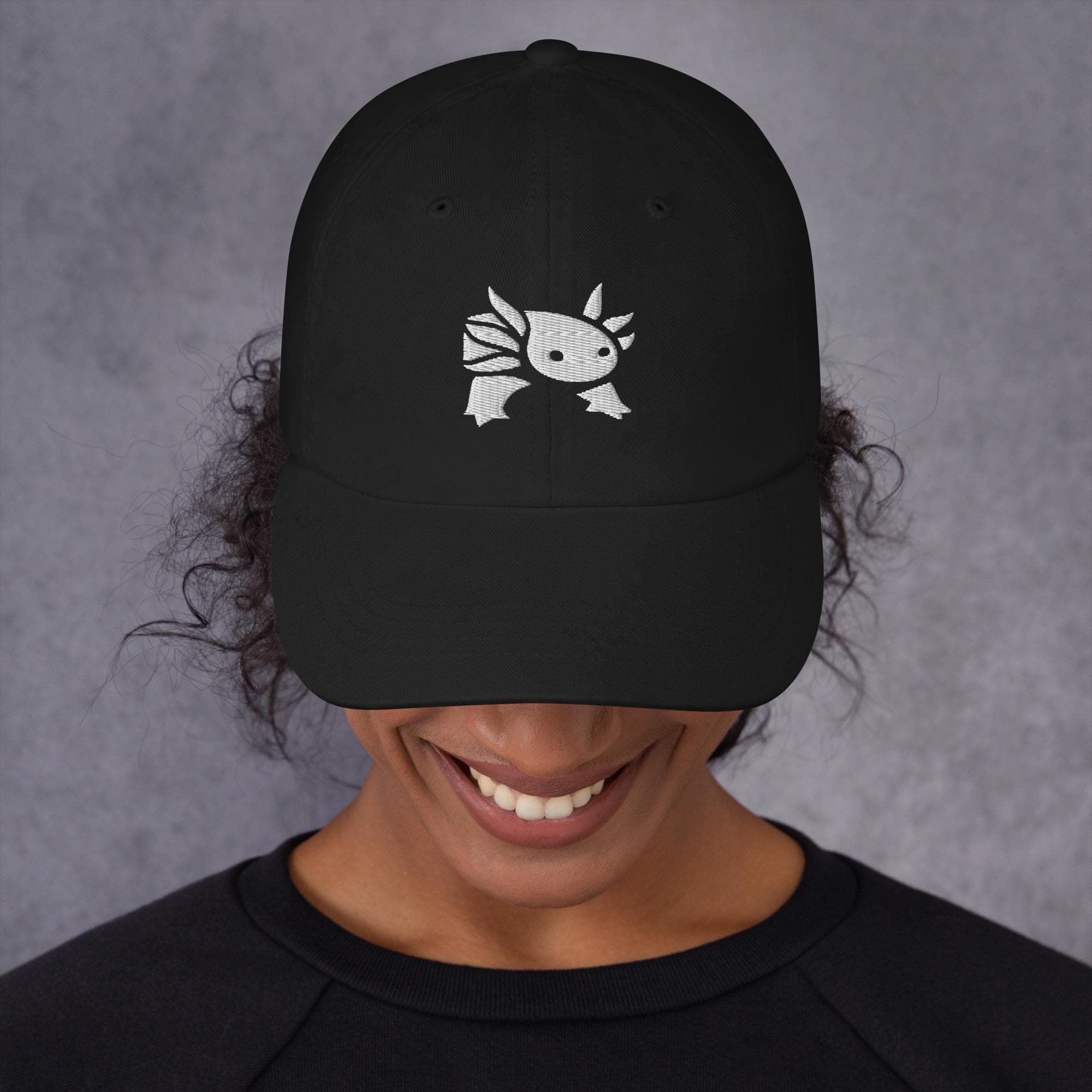 Axolotl Hat Embroidered Cap – Cute Animal Illustration Cap – Unique Gift for Axolotl Lovers