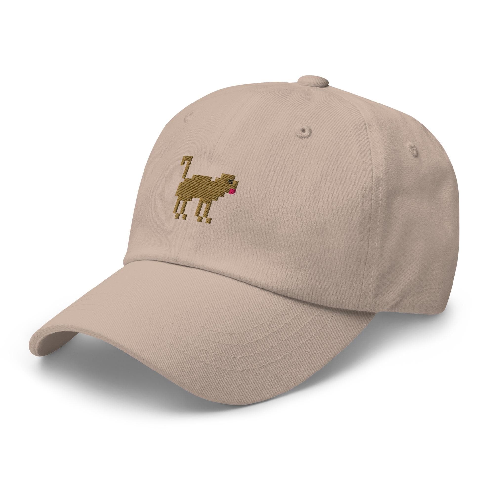 Pixelated Monkey Dad Cap – Embroidered Baseball Hat for Gamers, Retro Pixel Art Monkey Cap, Funny Aesthetic Gift for Her Him