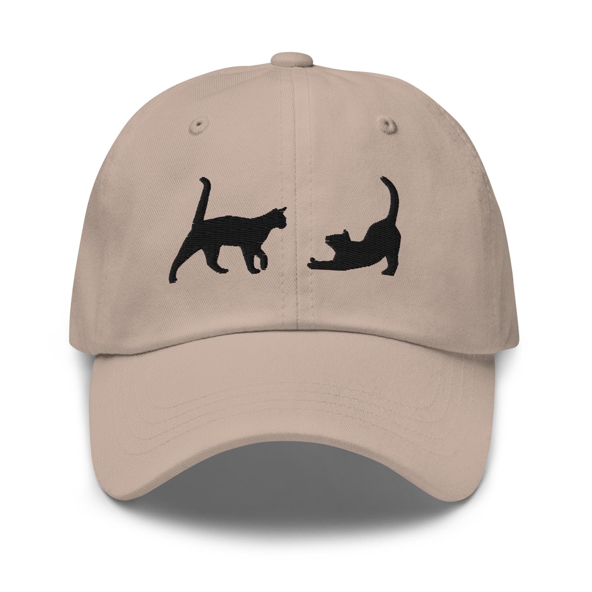 Two Black Cat Hat Embroidered Hat Unisex Baseball Hat Strapback Cat Lover Gift Cat Mom Cat Dad