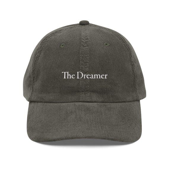 The Dreamer Hat | Premium Vintage Corduroy Cap | Embroidered Hat