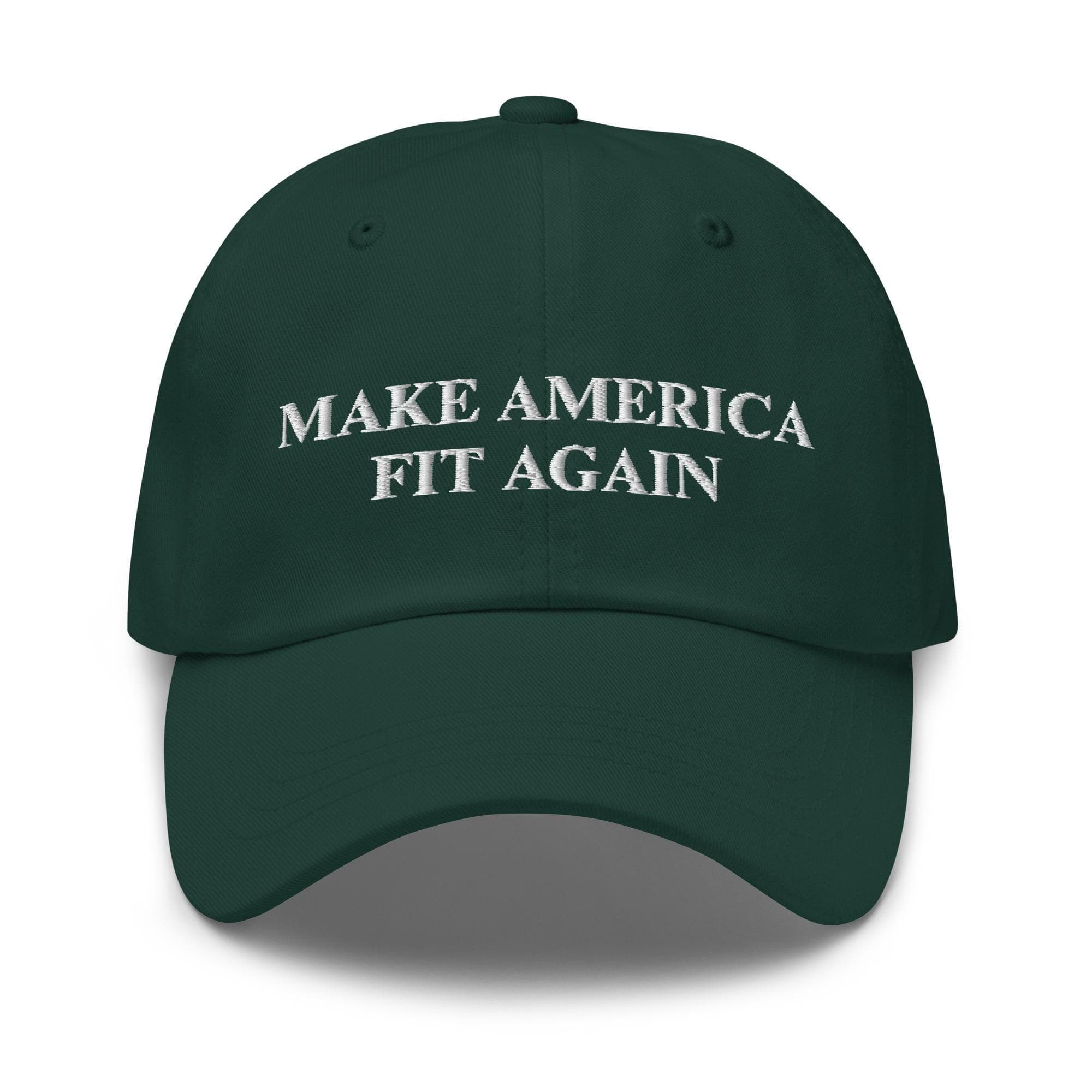 Make America Fit Again Hat Embroidered Hat Make America Great Again MAGA HAT Baseball Hat Red Donald Trump Hat Gym Hat Fitness Hat