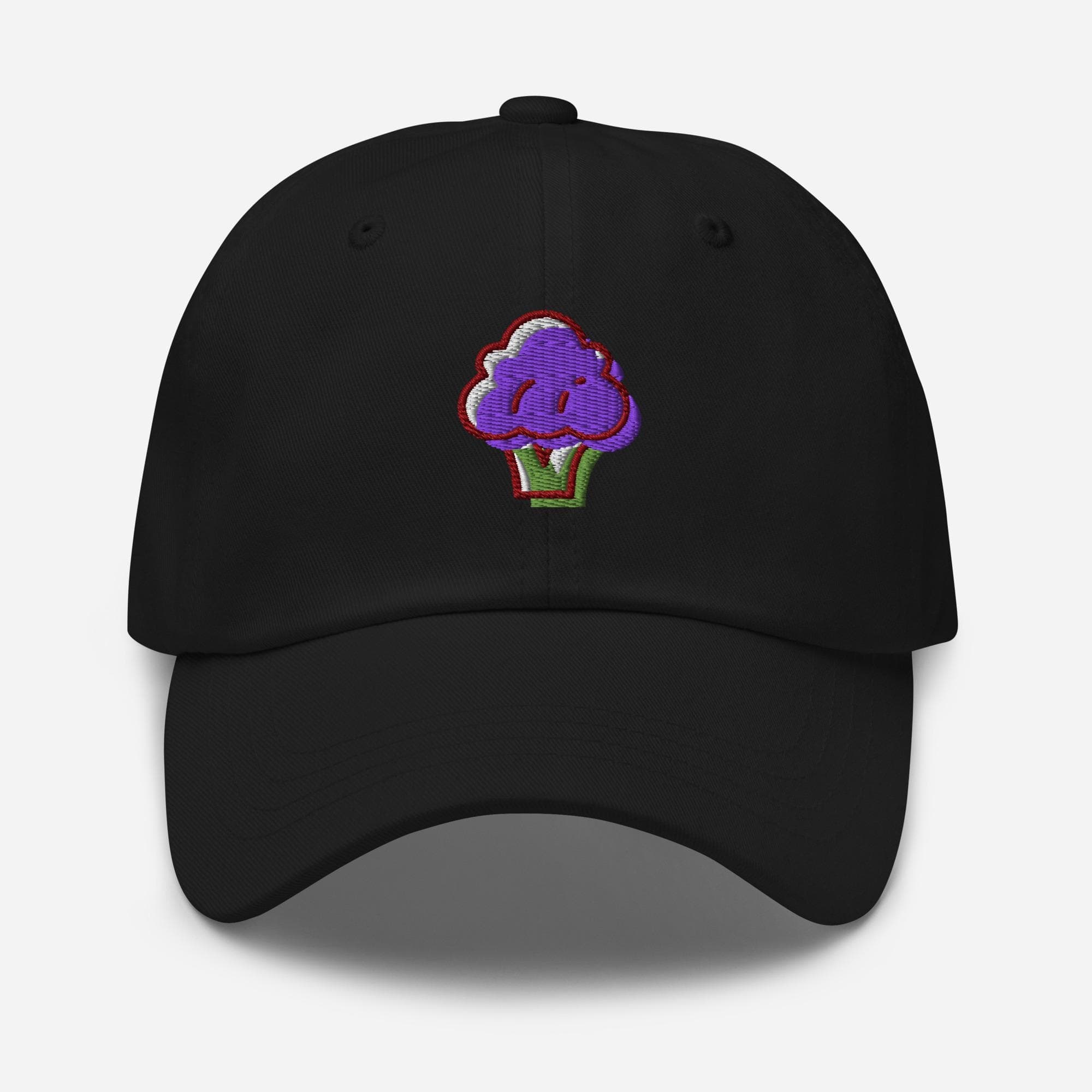 Cute Purple Broccoli Dad Cap | Funny Vegetable Baseball Hat | Gift for Gardeners & Veggie Lovers