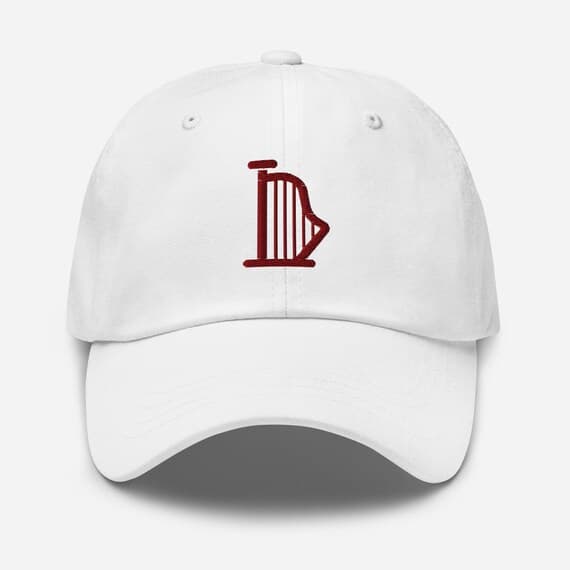 Embroidered Harp Cap – Music Lover Hat, Celtic Harp Gift, Musician Accessory, Instrument Baseball Cap