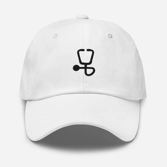 Stethoscope Embroidered Hat | Nurse Doctor Medical Cap | Cute Healthcare Gift