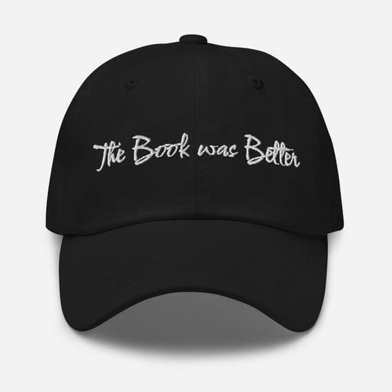Book Hat Embroidered Dad Cap for book readers