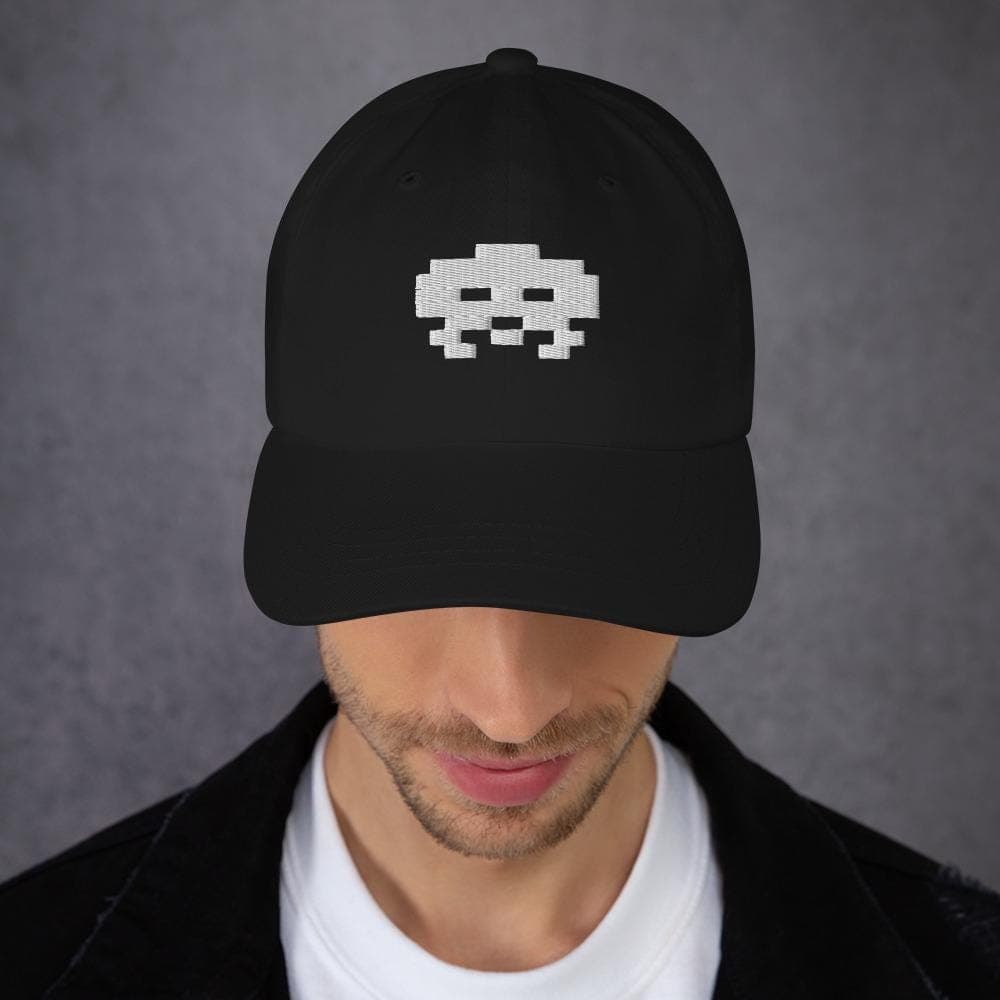 Retro Monster Pixel Hat | Embroidered Gamer Cap | Video Game Character Design
