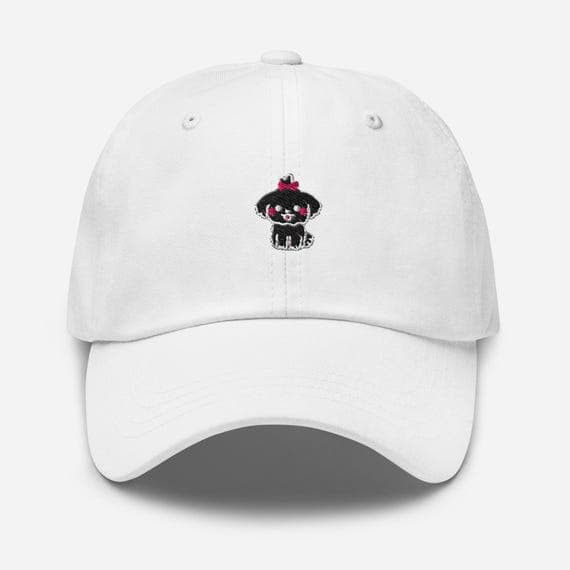 Black Shih Tzu Hat Embroidered Dad Hat Cute Shih Tzu Cap Gift for Dad Dog Animal Lover Hat Gift for Shih Tzu Dog Owner Cute Small Dog Hat