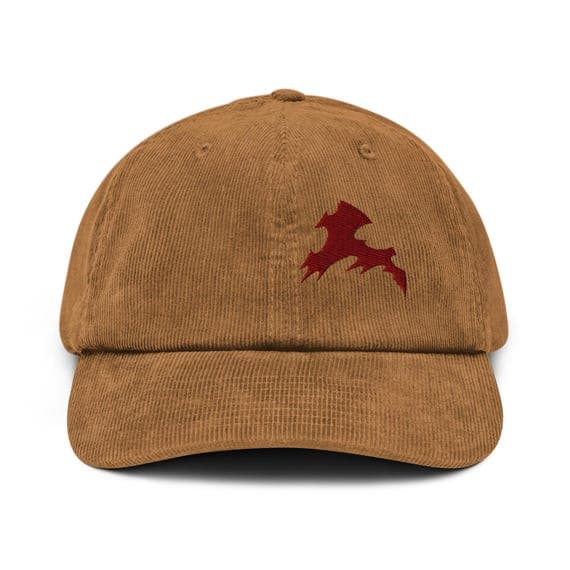 Tanjiro Scar Embroidered Corduroy Cap | Anime Dad Hat | Demon Slayer Fan Gift | Tanjiro Kamado Corduroy Hat | Otaku Aesthetic Cap