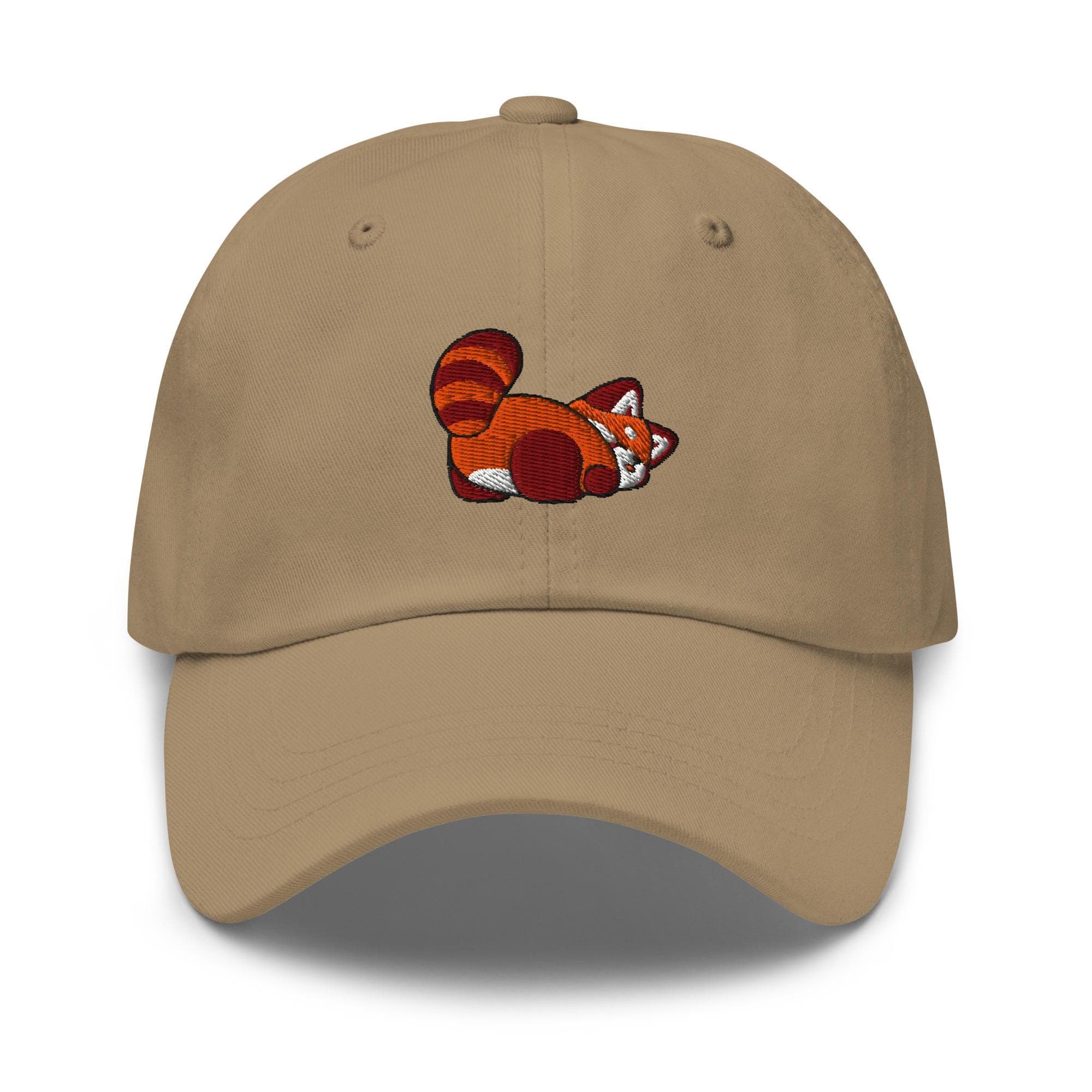 Cute Red Panda Playing Embroidered Dad Hat, Gift For Panda Lovers Baseball Cap, Dad Cap Gifts, Gift for Dad Gift for Mom Hat Panda