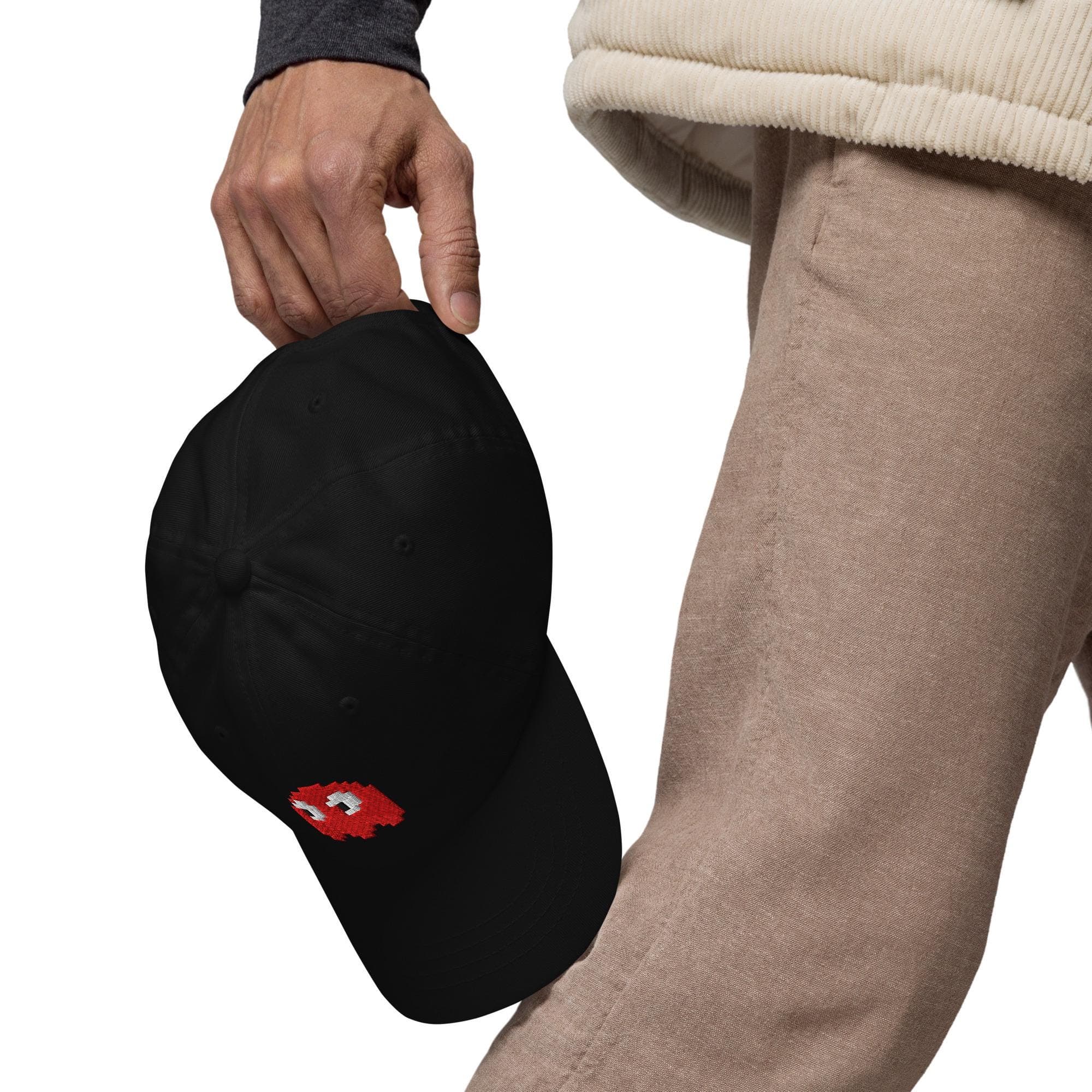 Pacman Ghost Embroidered Hat – Retro Arcade Game Dad Cap, Vintage Gamer Gift Baseball Cap