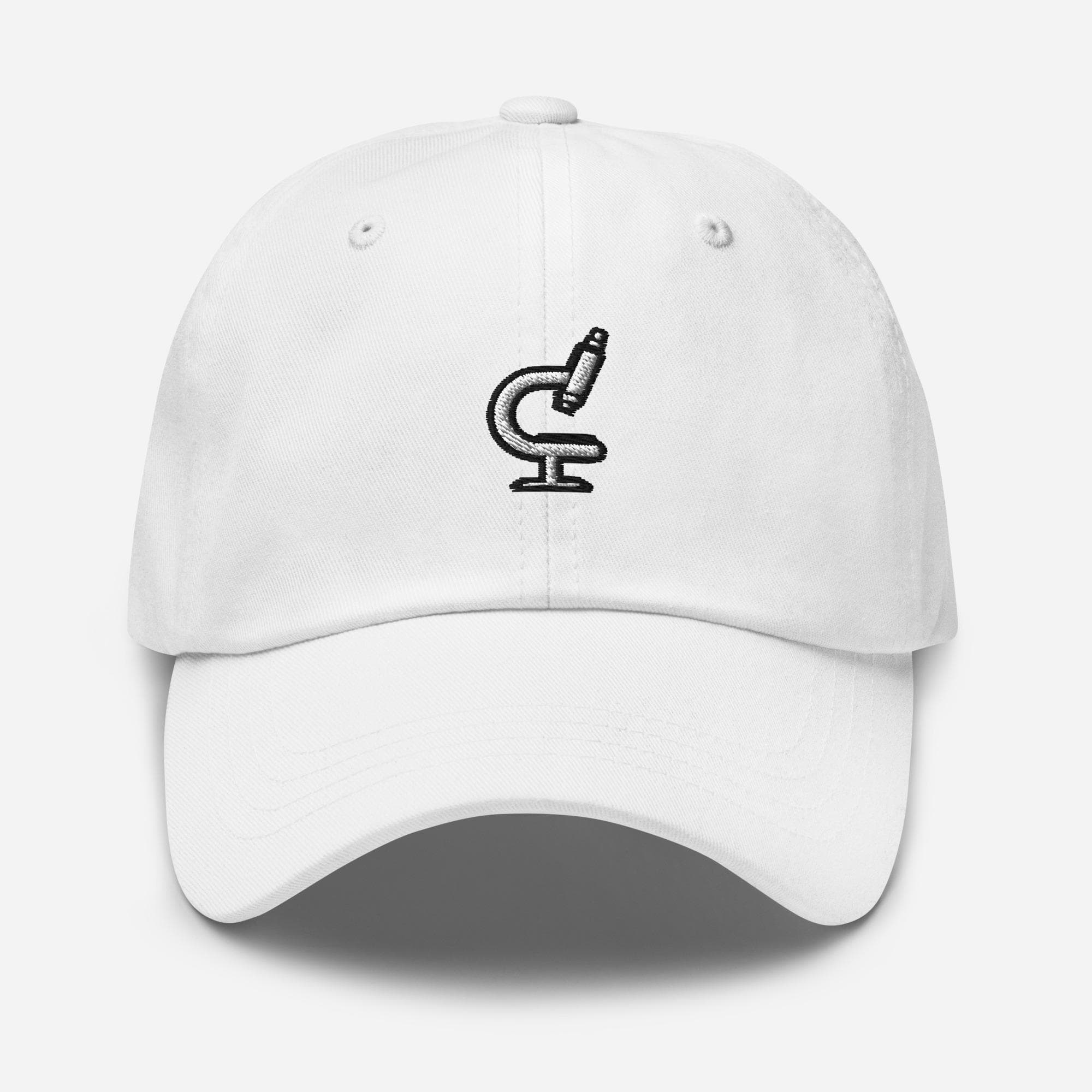 Embroidered Microscope Hat – Science Lover Cap – Cute STEM Gift – Geeky Embroidery Hat