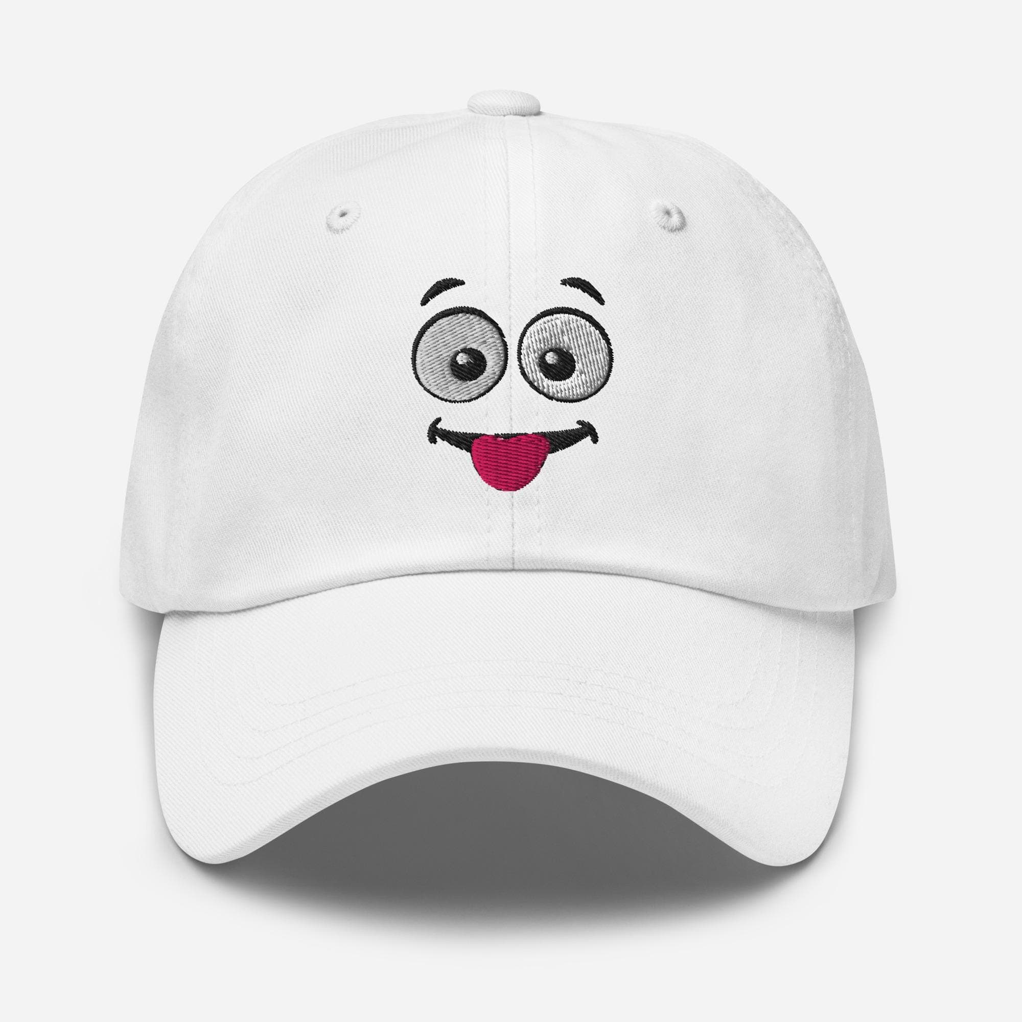 Embroidered Cartoon Happy Face Hat, Cute Expression Dad Cap, Fun Casual Baseball Hat, Smiley Character Cap Gift