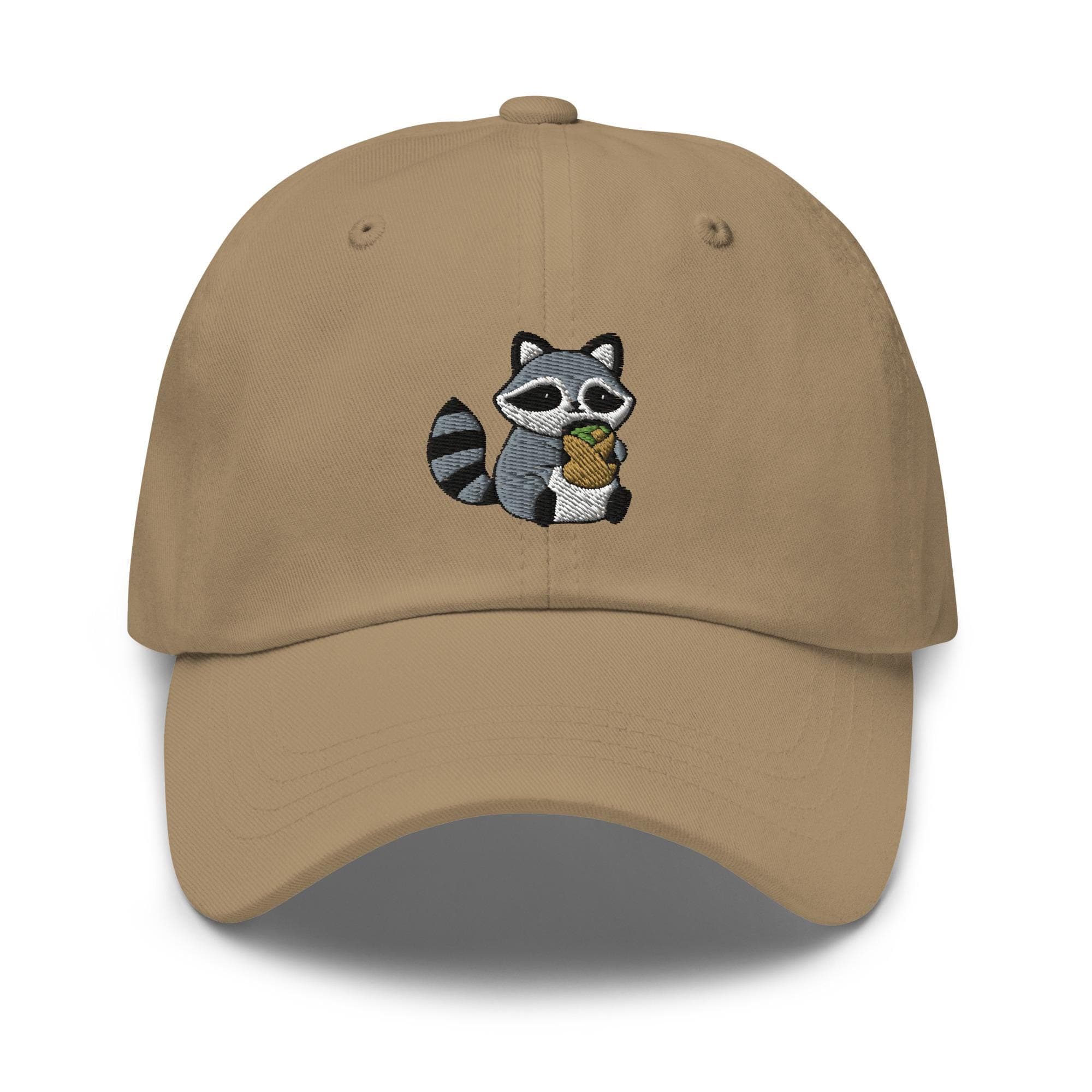 Raccoon Hat Eating Embroidered Dad Hat, Gift For Raccoon Lovers Baseball Cap, Dad Cap Gifts, Gift for Dad Gift for Mom Raccoon Gift