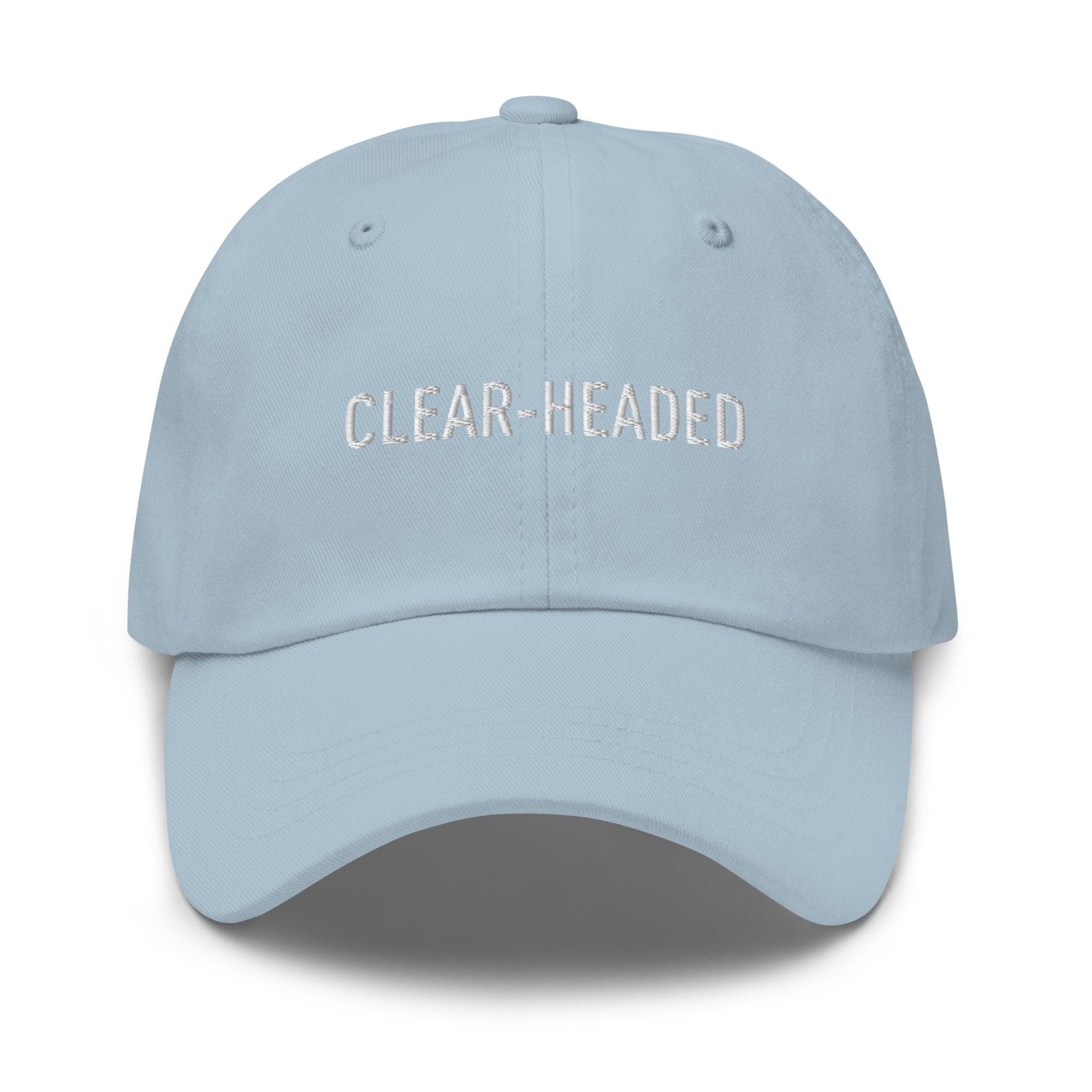 Clear-Headed Hat Embroidered Hat with Adjustable Strap Metal | Minimalist Hat | Personality Traits Hat | Baseball Cap | Gift for Friend