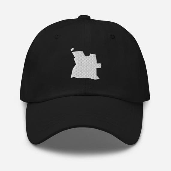 Angola Map Embroidered Hat | Country Flag Baseball Cap | Travel Lover Gift