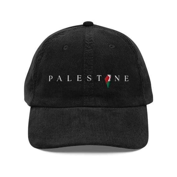 Palestine Embroidered Corduroy Cap – Palestine Flag Hat, Free Palestine Hat, Palestine Pride Dad Hat, Embroidered Corduroy Baseball Cap Gift
