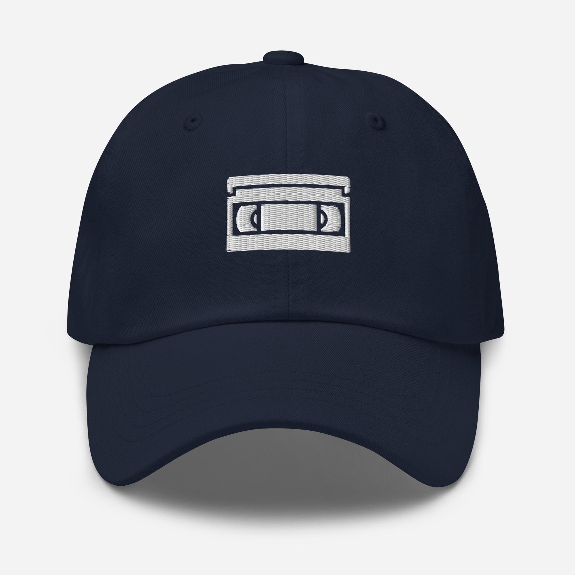 VHS Tape Hat Embroidered Cap – Retro 90s Aesthetic Cap, Vintage Film Lover Gift, Nostalgic Movie Baseball Dad Hat