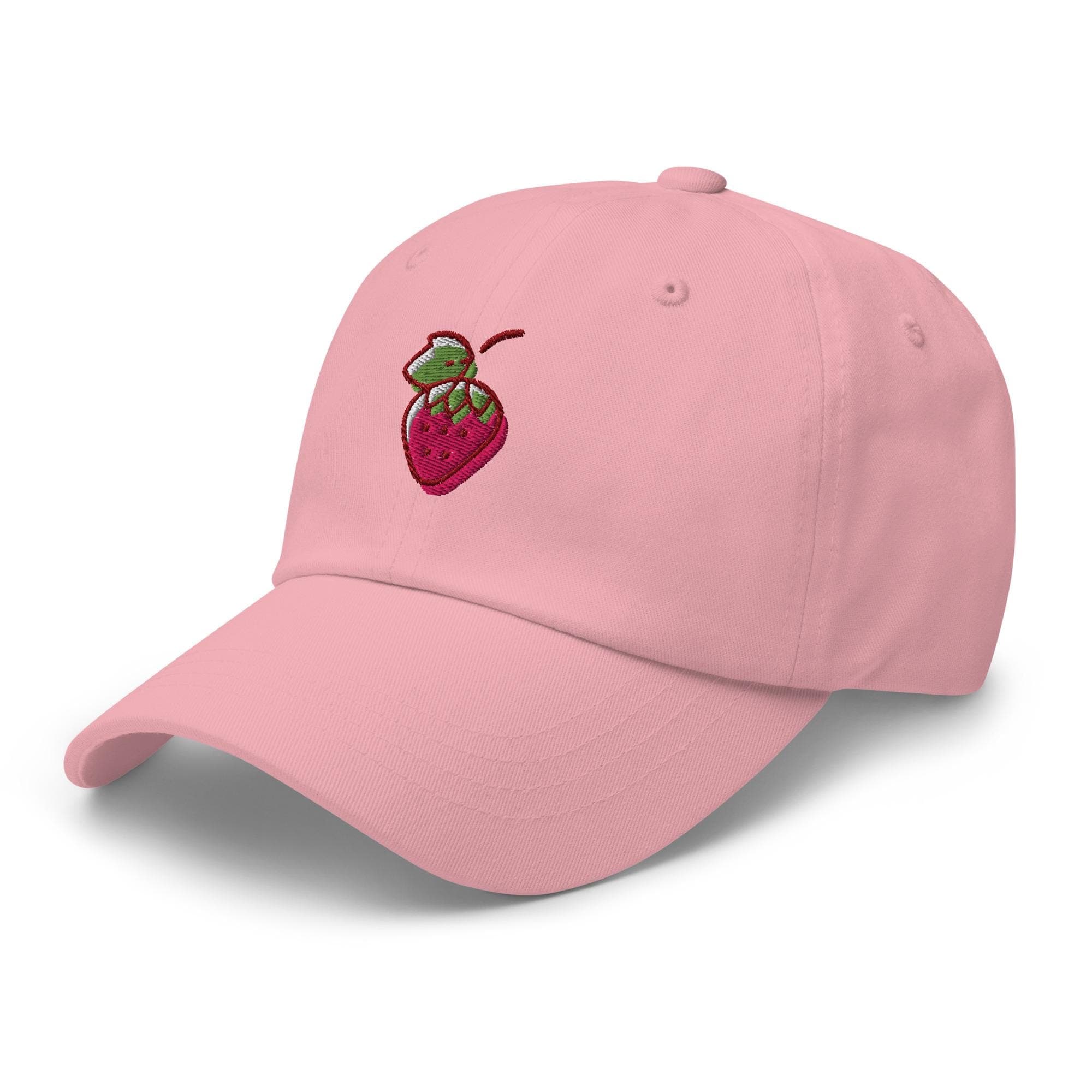 Embroidered Strawberry Hat Dad Cap | Cute Aesthetic Baseball Cap | Fruit Lover Gift Summer Accessory