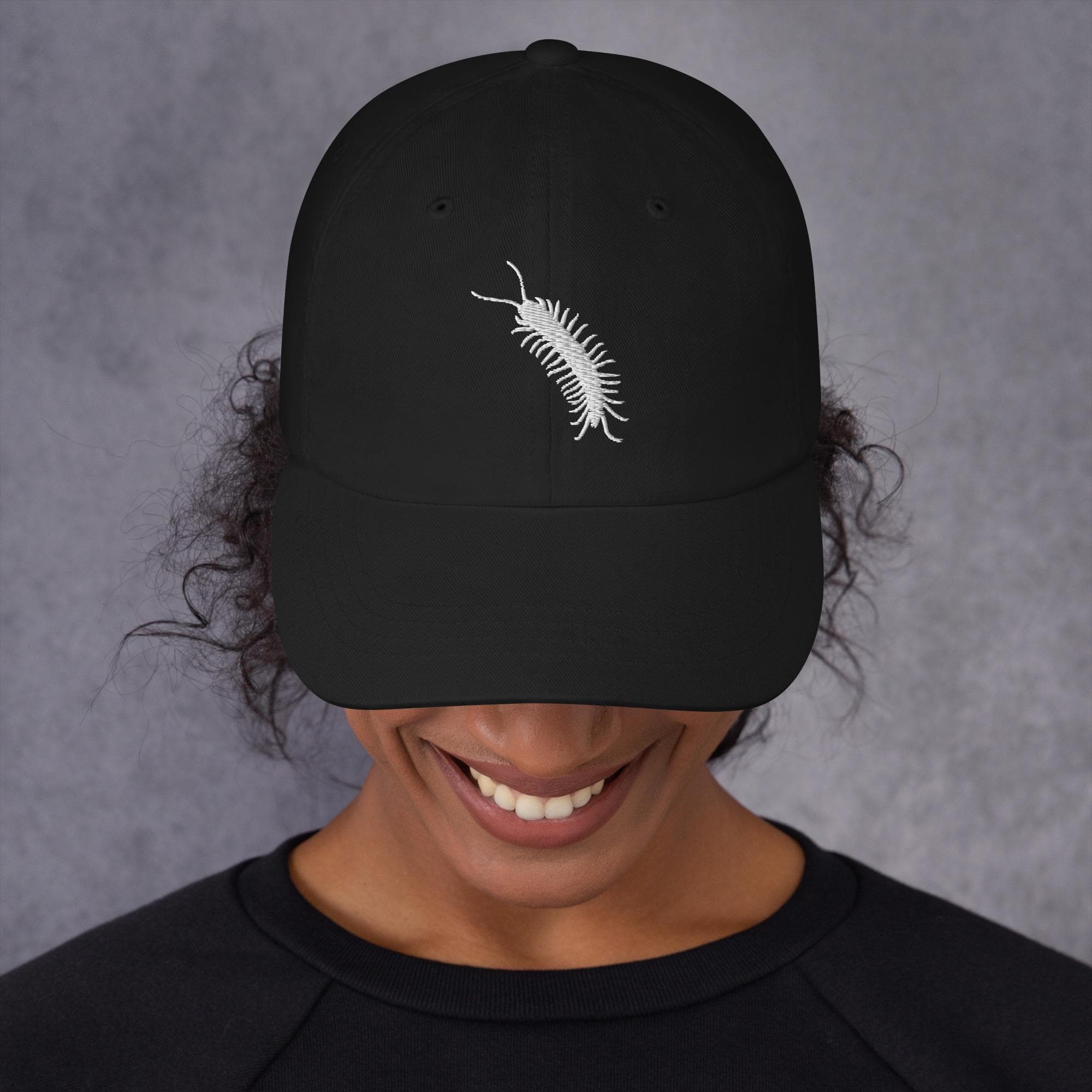 Centipede Embroidered Cap | Bug Lovers Hat | Insect Enthusiast Gift | Nature & Entomology Hat | Creepy Crawlies Cap