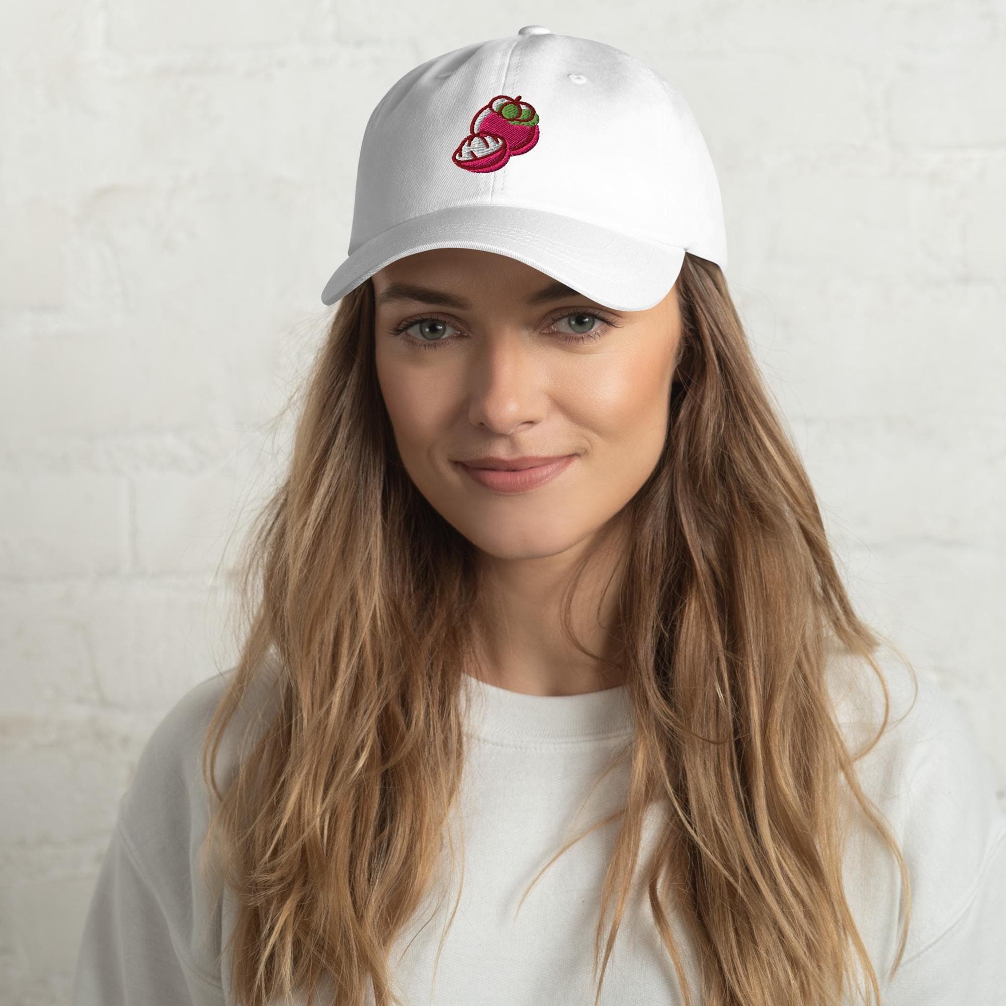 Litchi Fruit Embroidered Dad Cap | Baseball Hat for Fruit Lovers, Cute Lychee Aesthetic Cap, Summer Accessory Gift