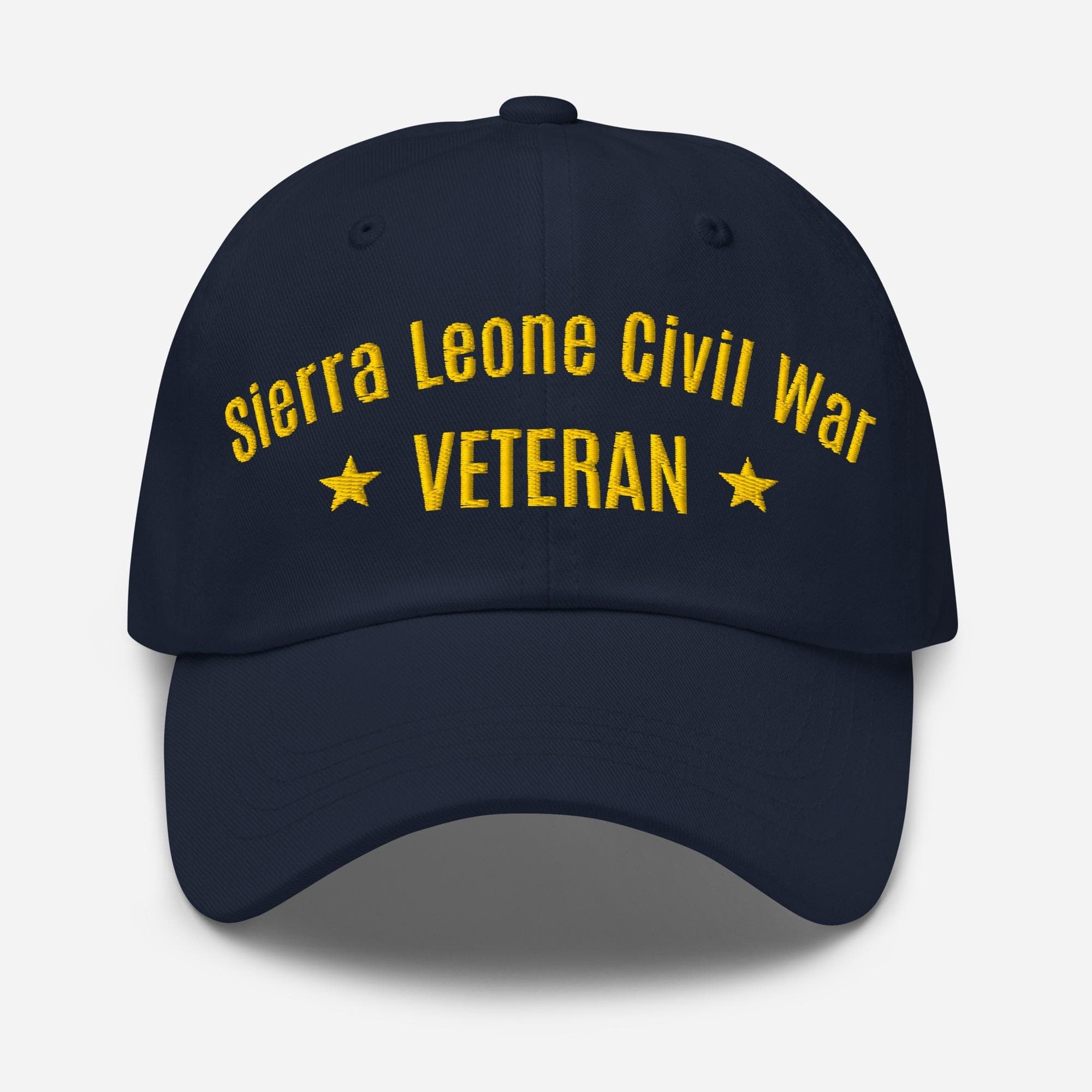 Sierra Leone Veteran Dad Cap | Freetown War History Embroidered Hat | West Africa Military Gift