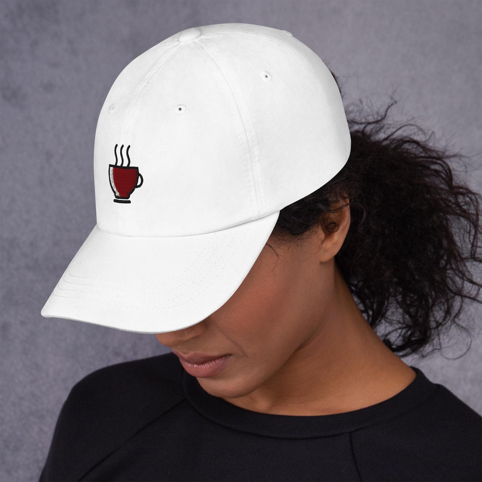 Cute Coffee Cup Embroidered Hat – Aesthetic Baseball Cap, Coffee Lover Gift, Barista Dad Hat