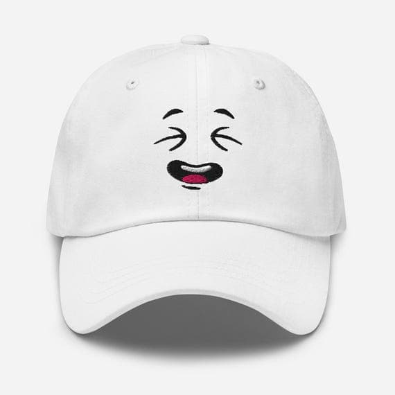 Surprised Cartoon Face Hat – Cute Embroidered Baseball Cap, Funny Expression Cap for Teens & Adults