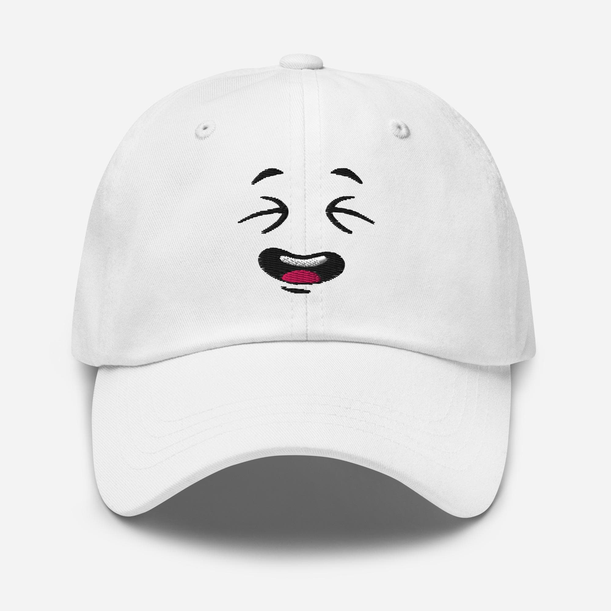 Surprised Cartoon Face Hat – Cute Embroidered Baseball Cap, Funny Expression Cap for Teens & Adults